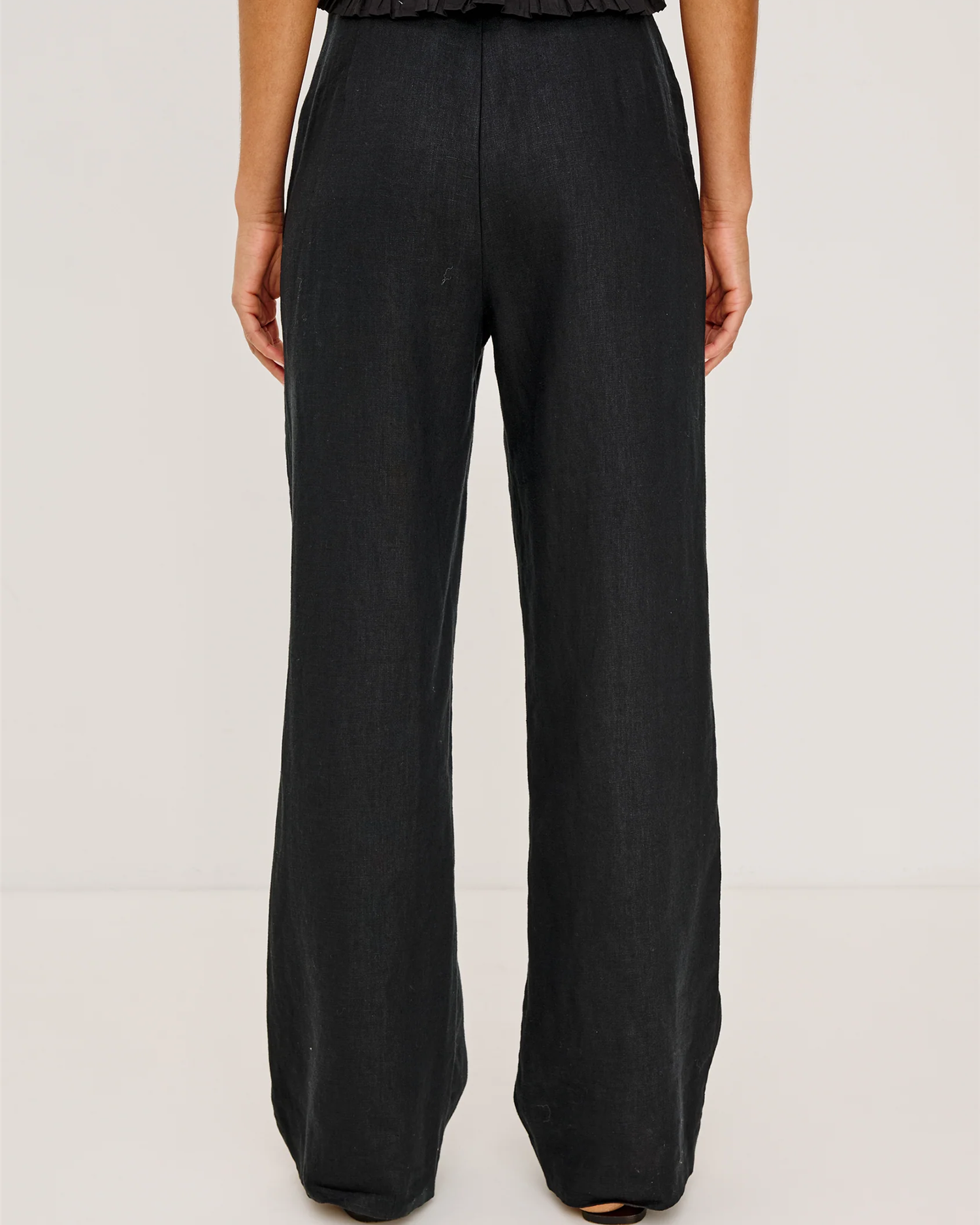 ANDRINE LINEN PANTS BLACK
