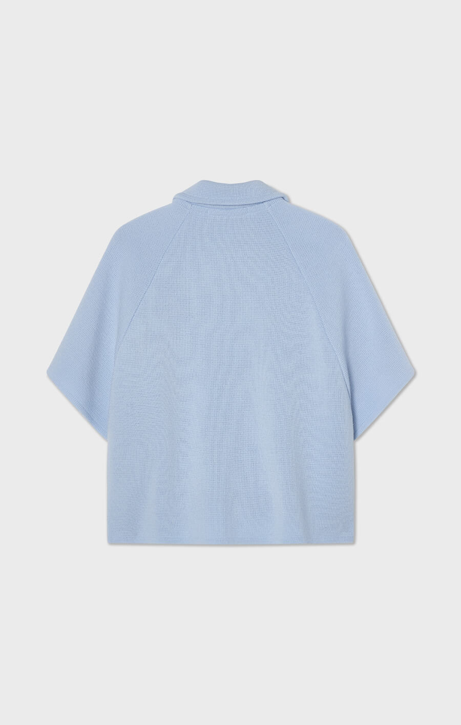 GERTRUDE SHORT WOOL CAPE Ice Blue