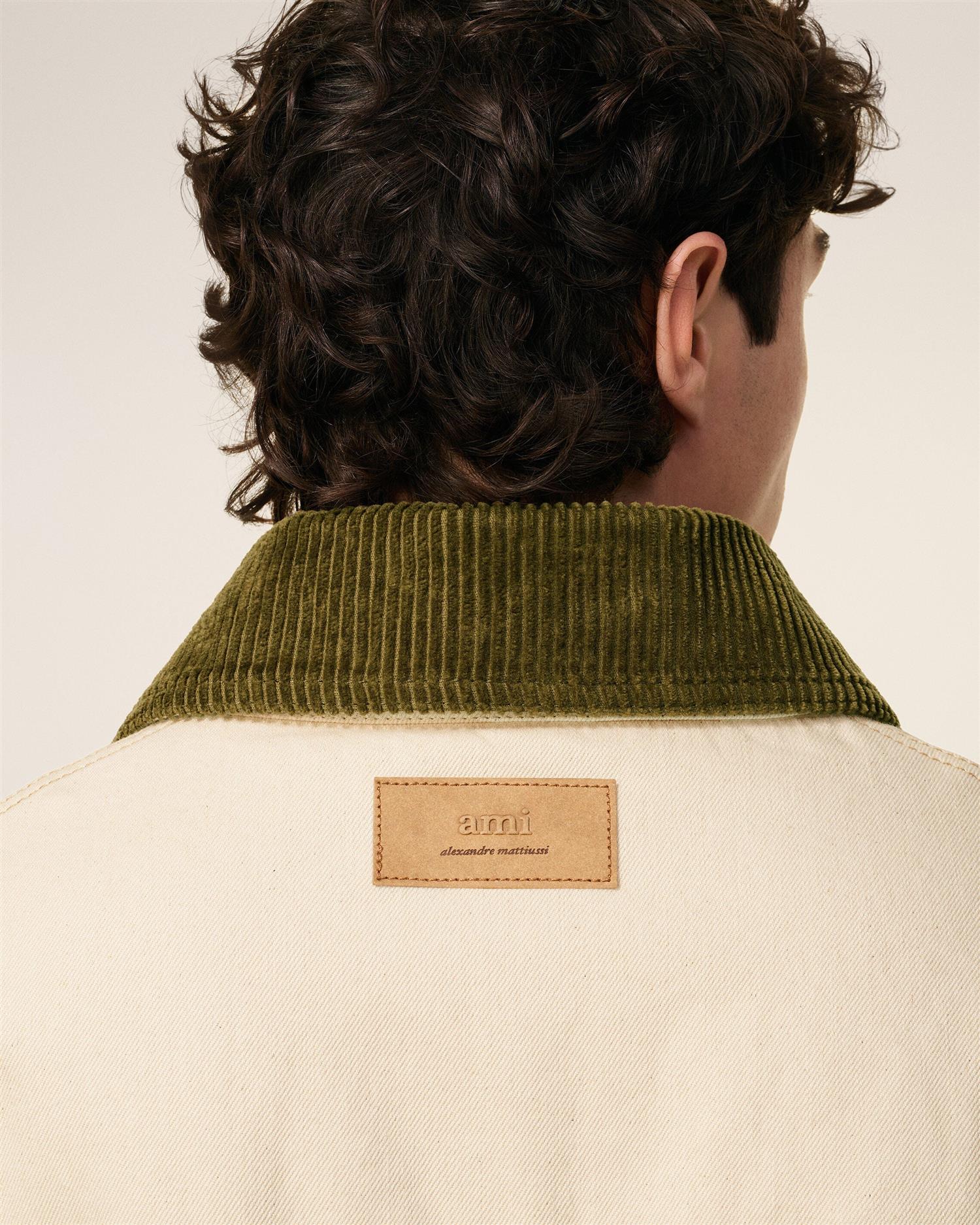 PADDED COTTON WORKER JACKET ECRU