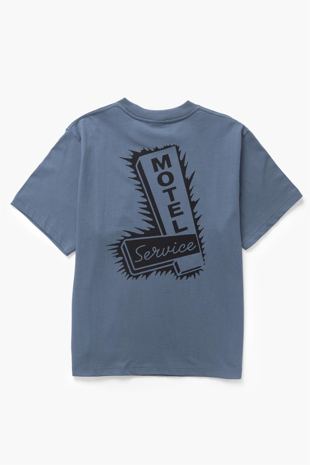 Motel Chest and Back Print T-shirt Slate