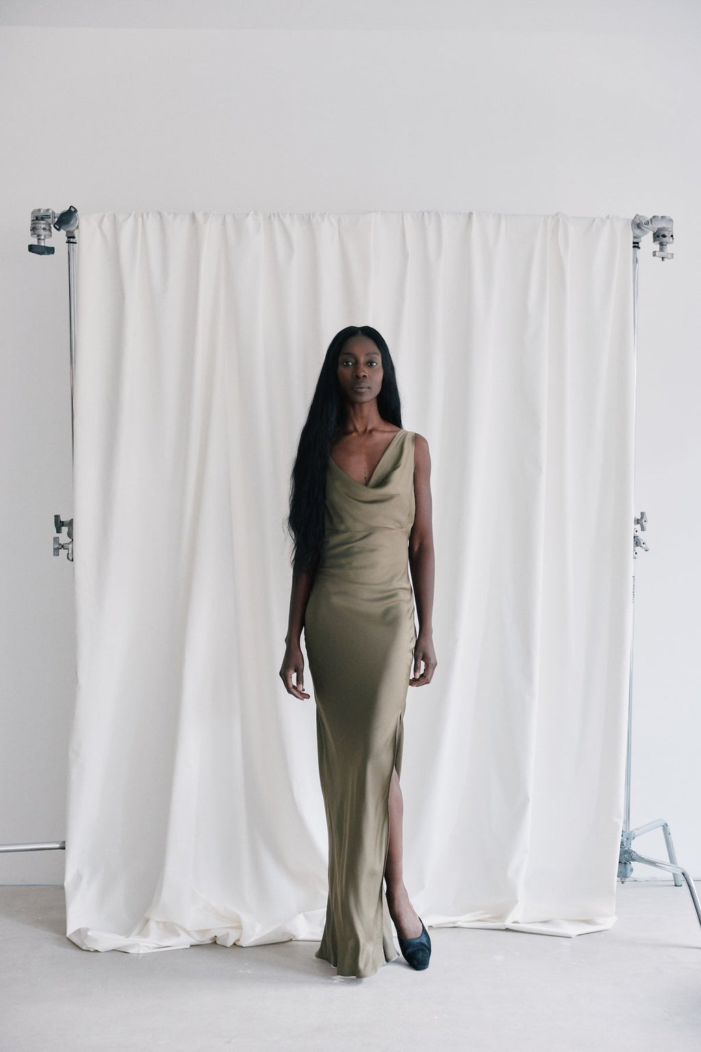 Cameron Viscose Dress Burnt Olive