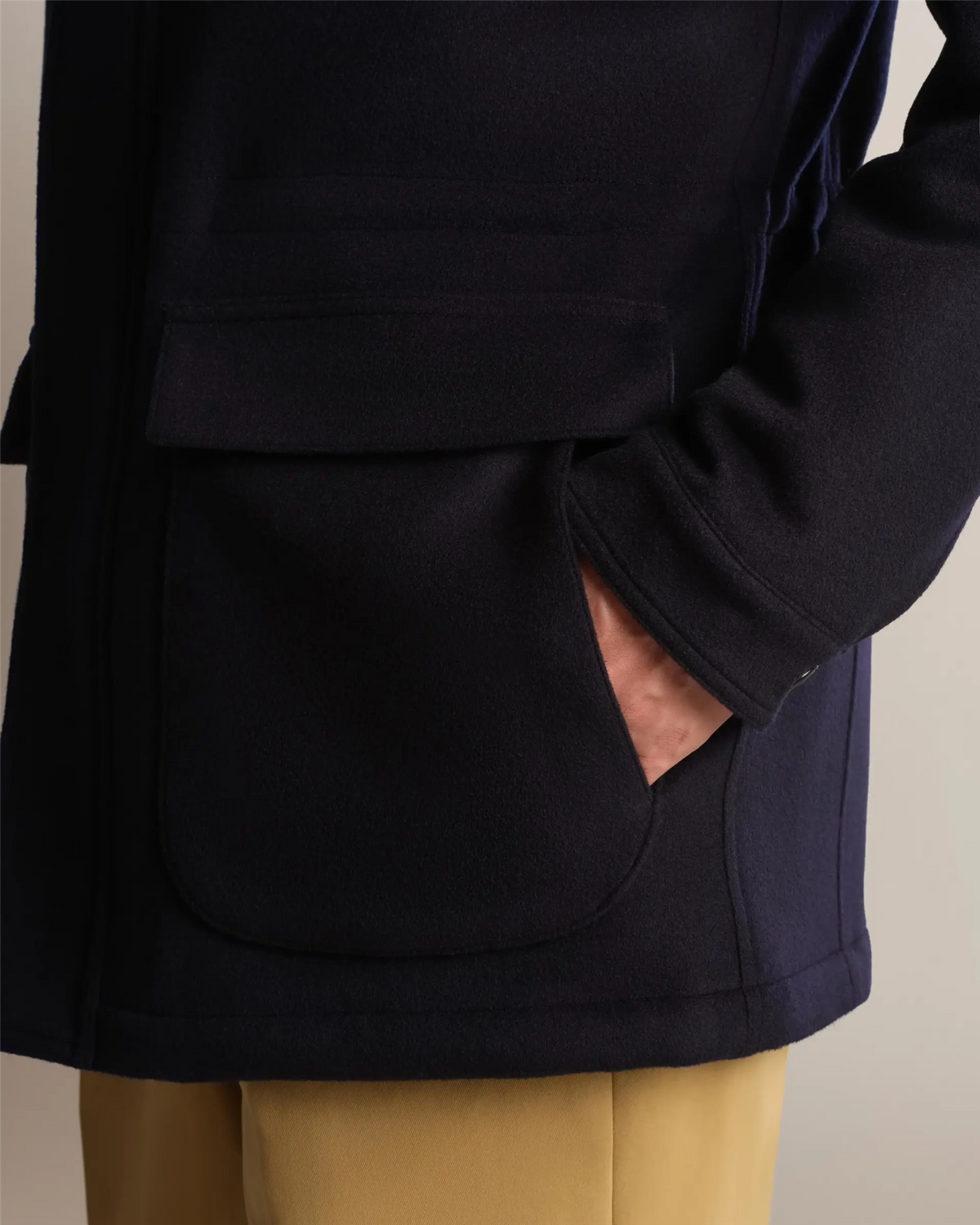 Winter Wool Car Coat Navy
