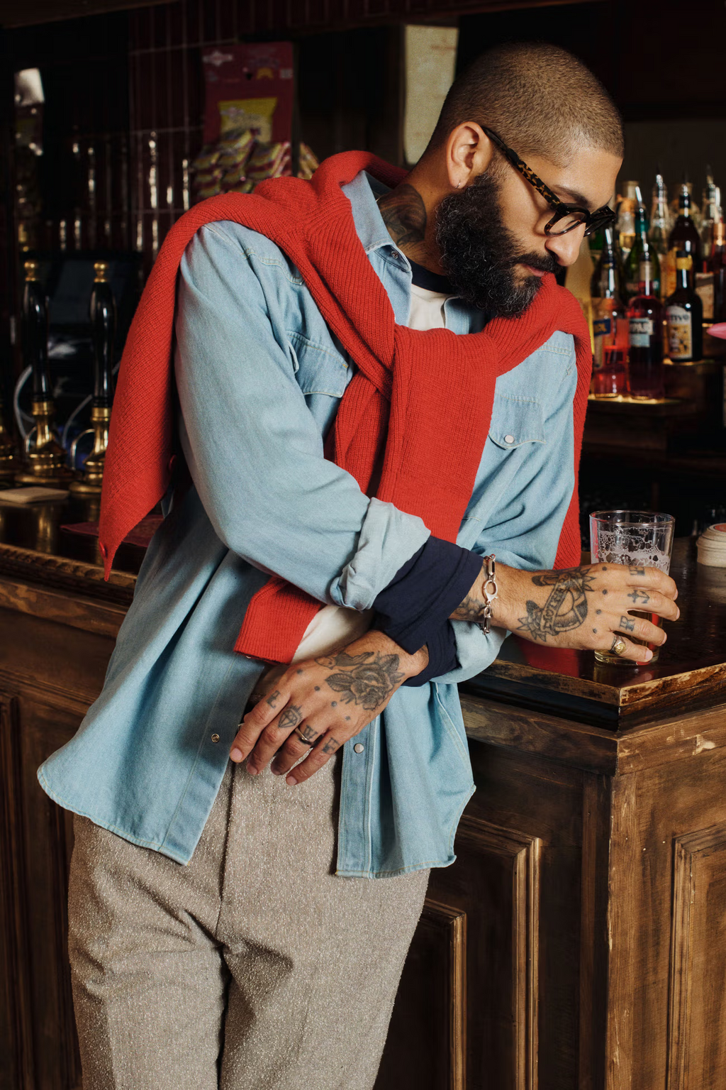 Ricky Western Denim Shirt 50015 Light Indigo