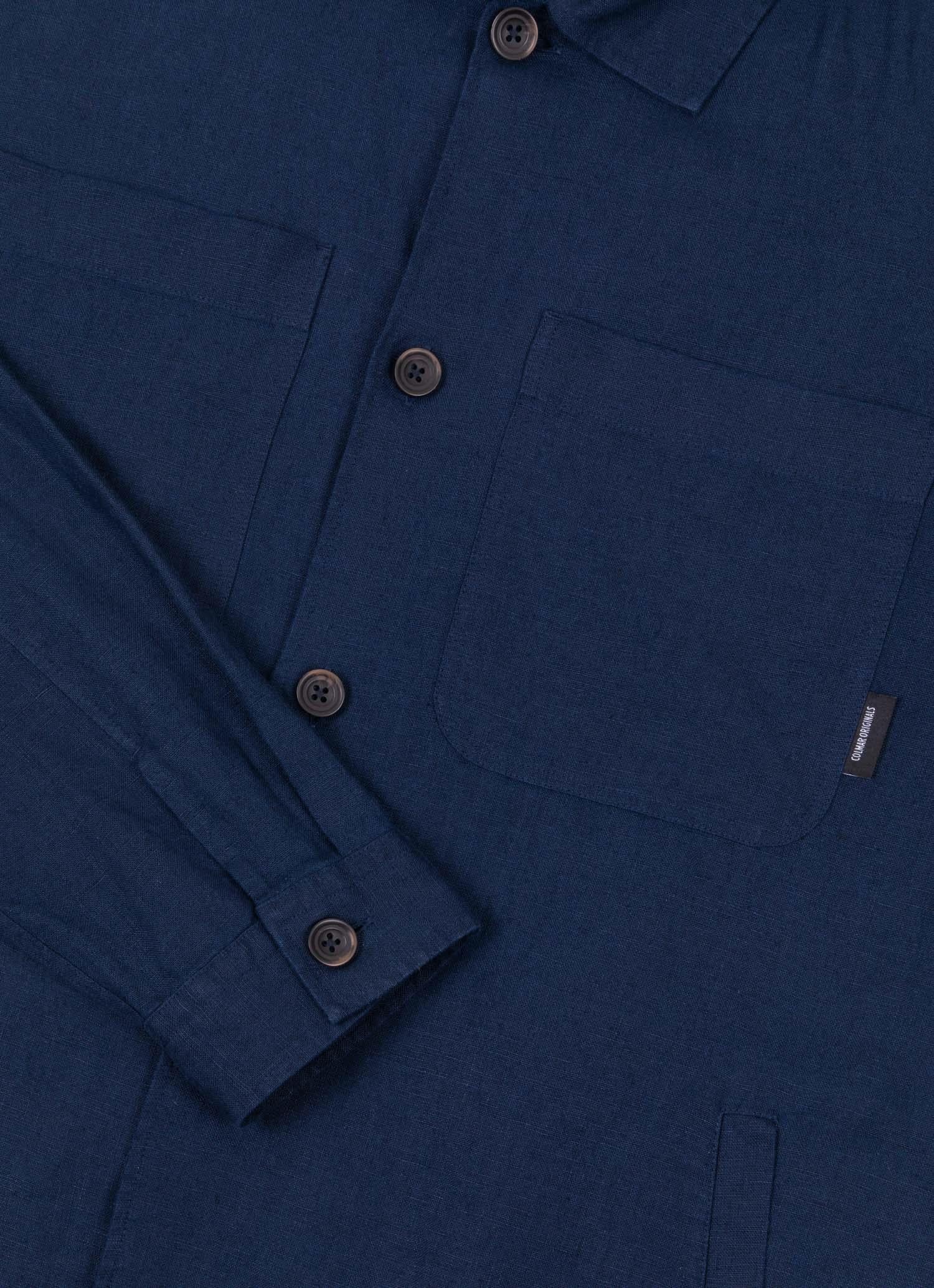 LINEN OVERSHIRT NAVY BLUE