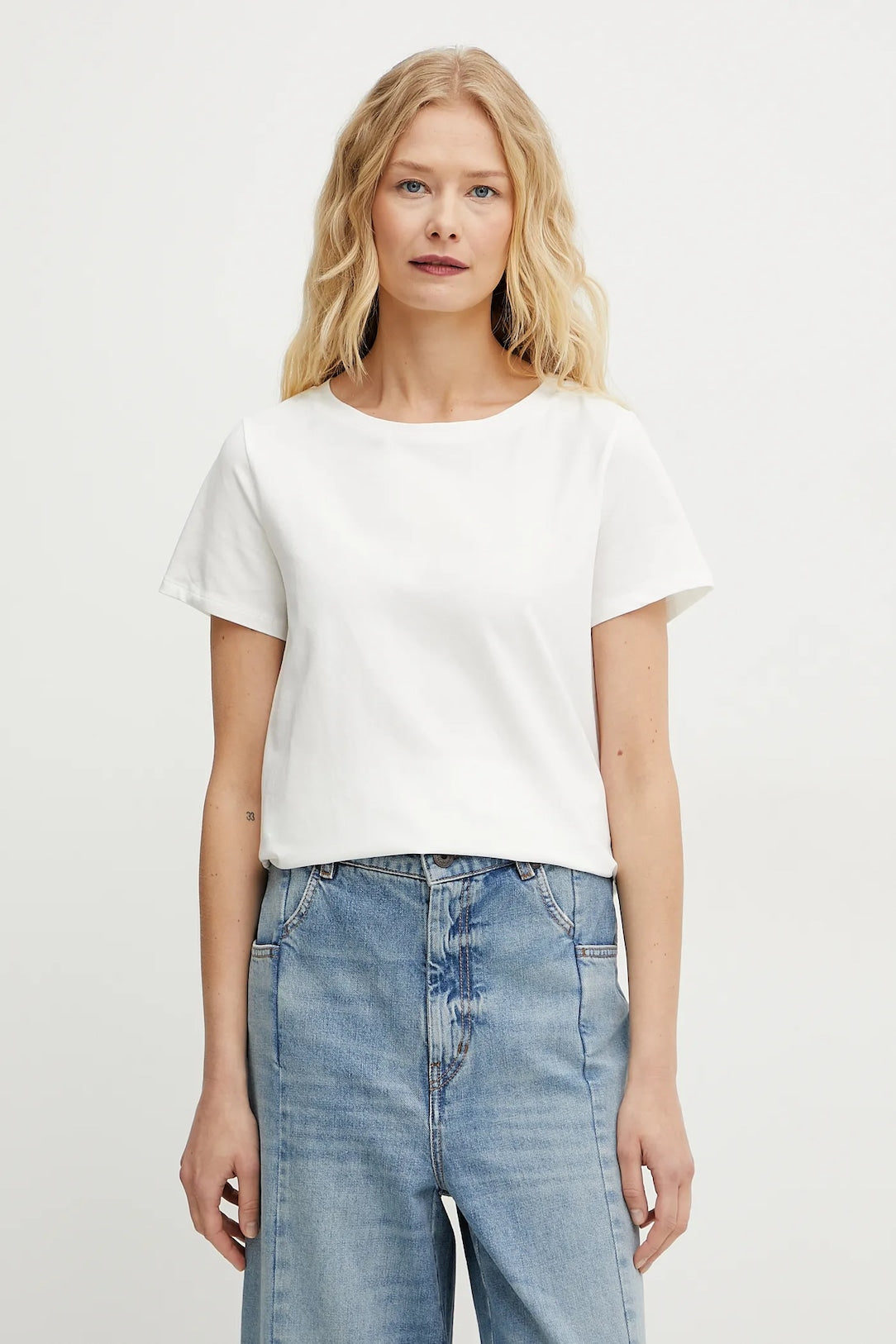 MULTIF Cotton stretch T-shirt White