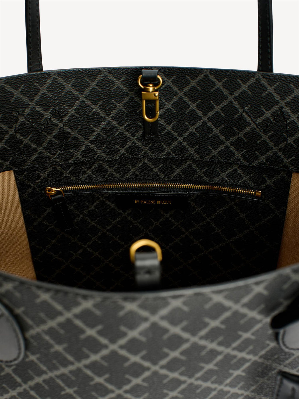 Abigail printed tote bag Charcoal
