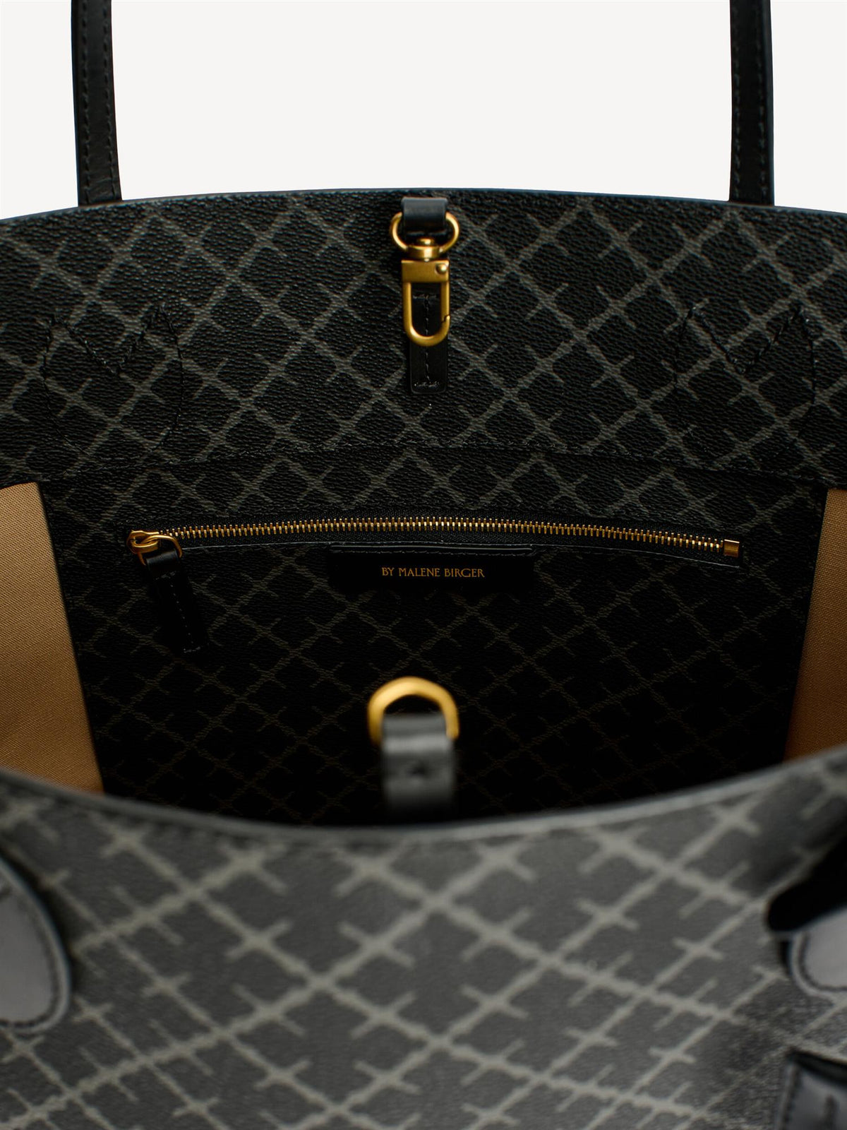 Abigail printed tote bag Charcoal