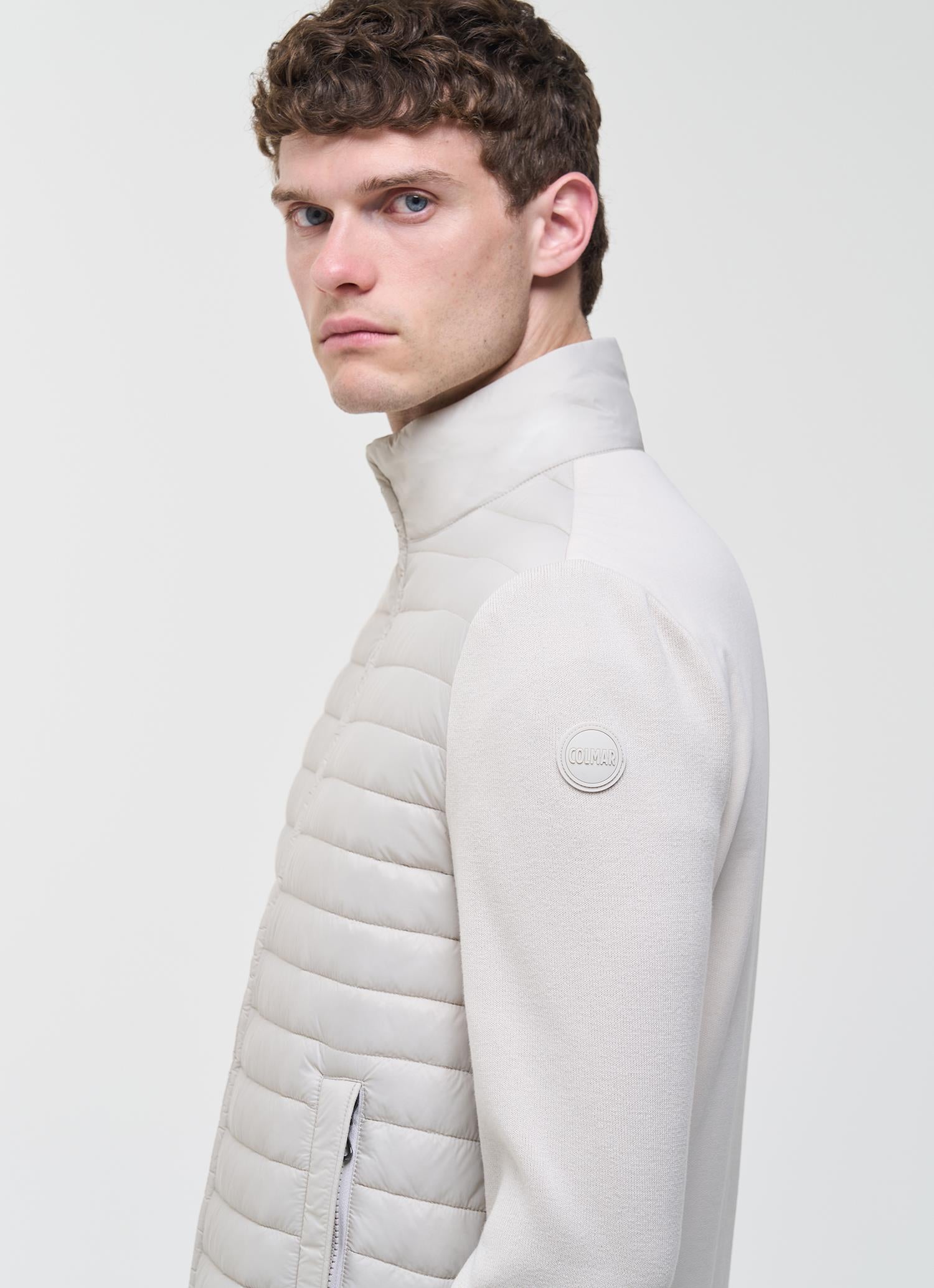 HYBRID KNITTED AND PADDED JACKET HEMP BEIGE