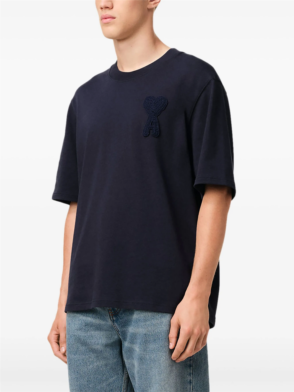 AMI DE COEUR LOGO PATCH T-SHIRT NAVY