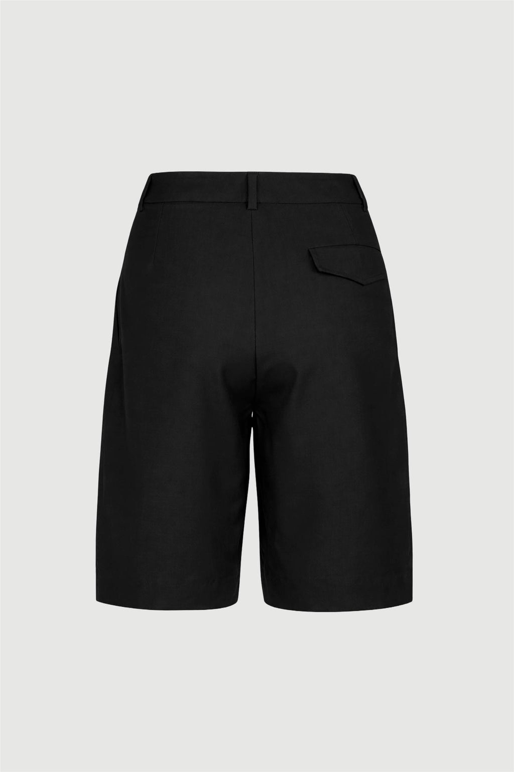 Arles Wool Pleated Shorts Black