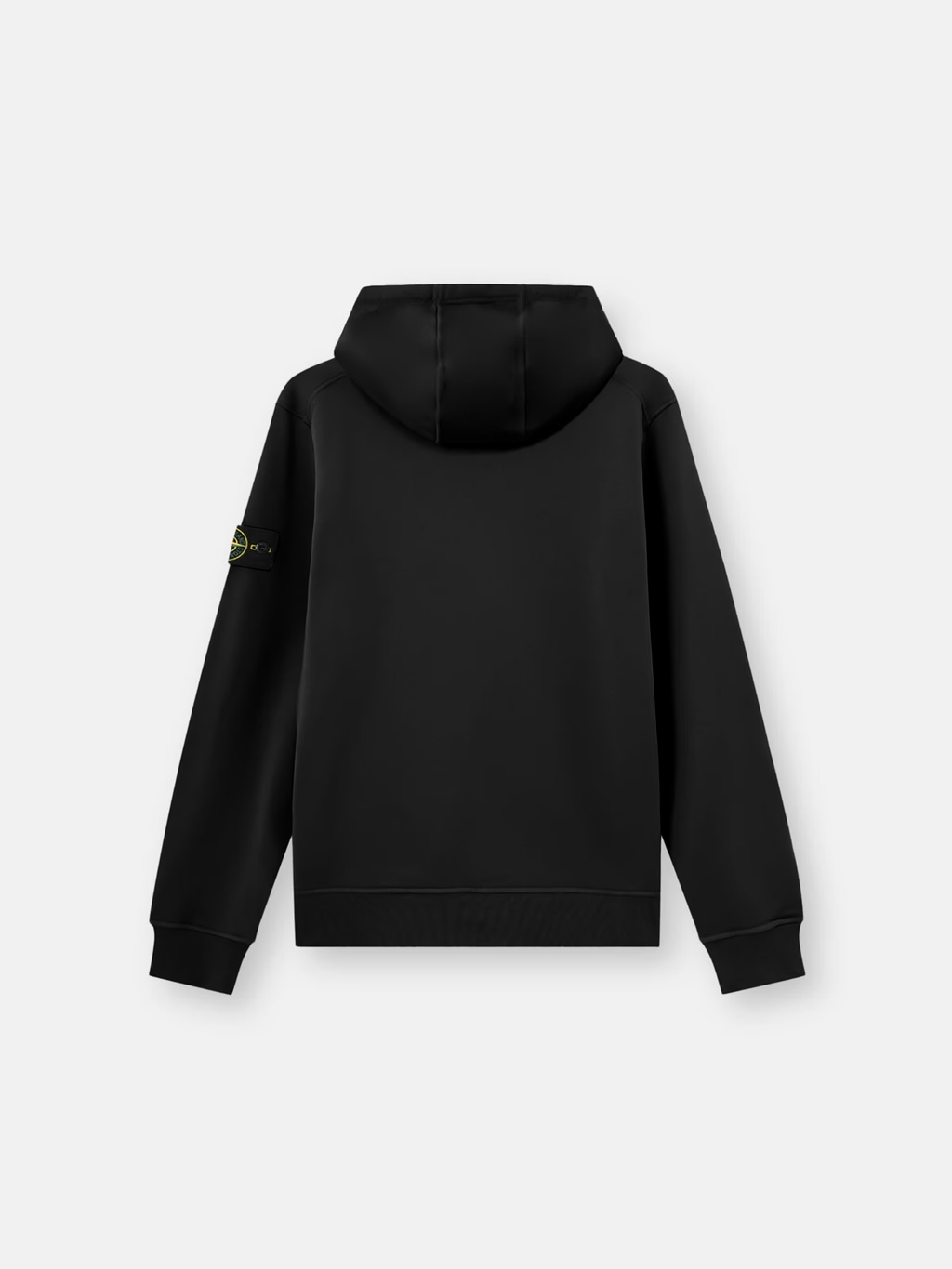 ORGANIC COTTON FLEECE HOODIE BLACK