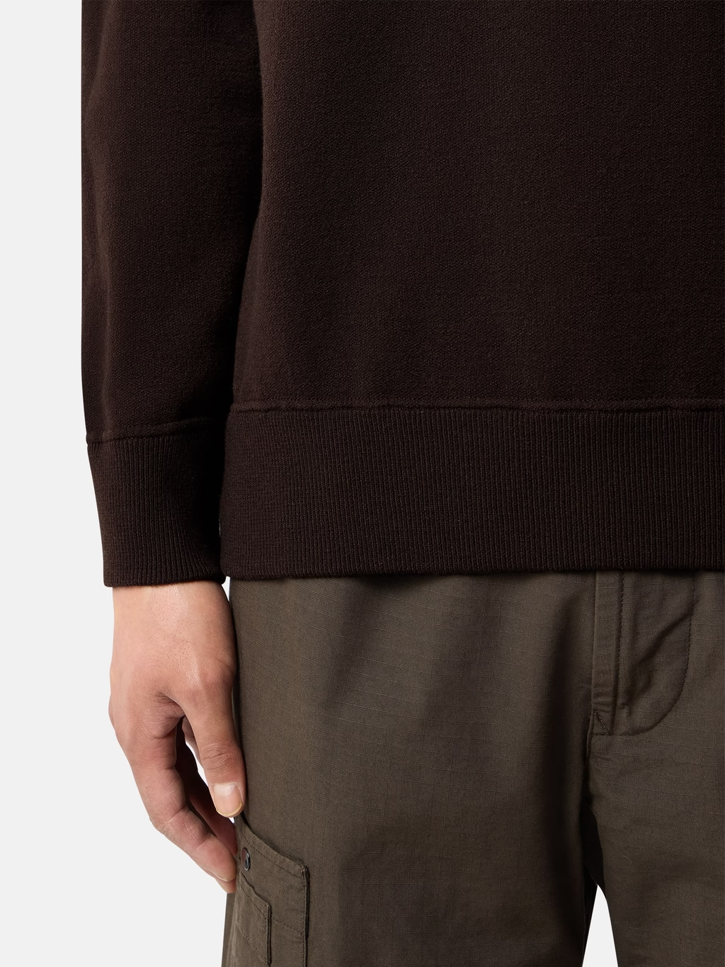 Knitted 12gg Wool Blend Sweater Coal Grey