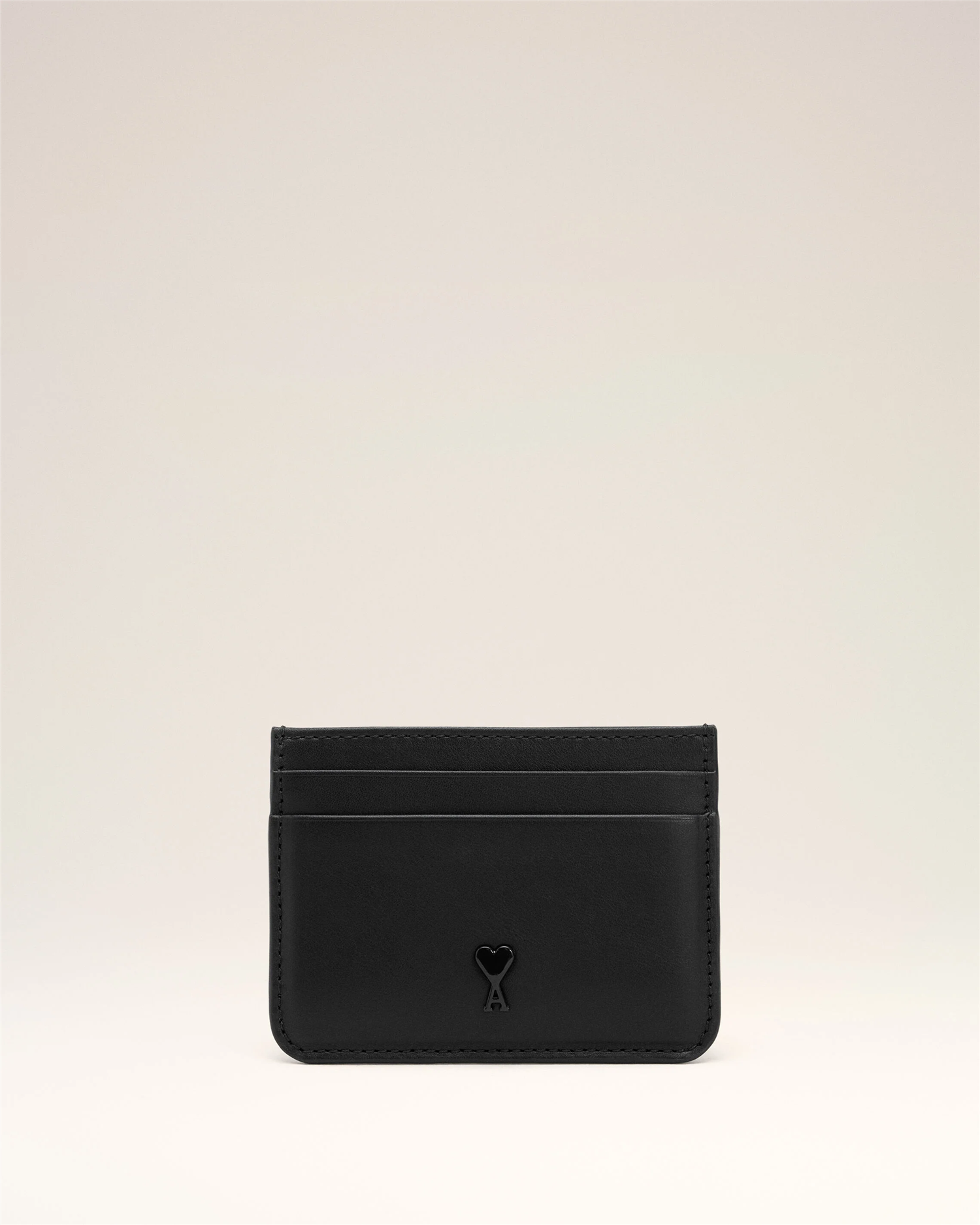 AMI DE COEUR LEATHER CARD HOLDER BLACK