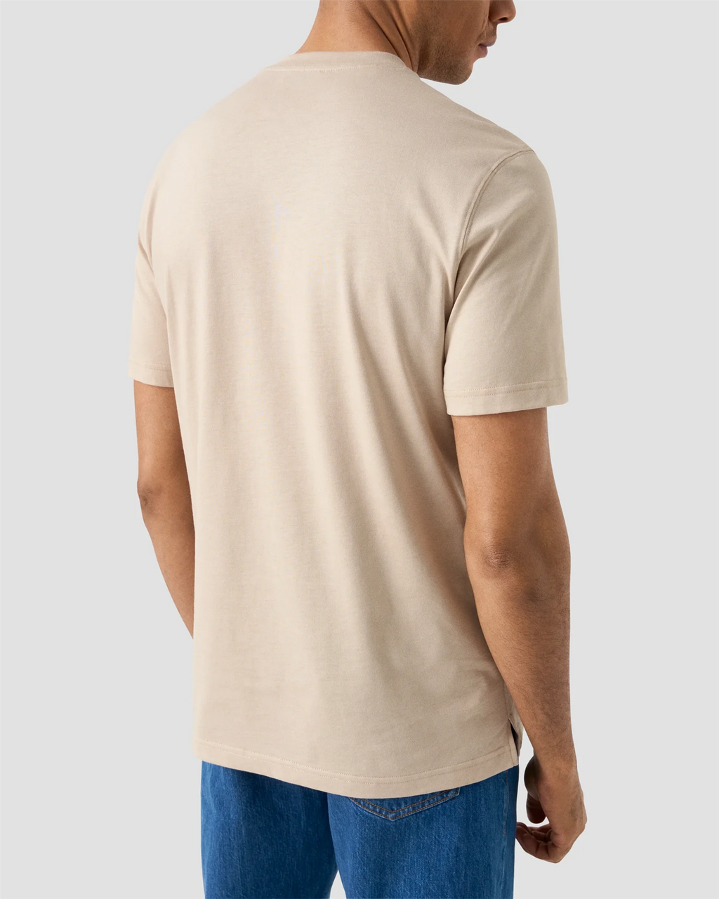 Single Jersey Supima Cotton T-shirt Beige