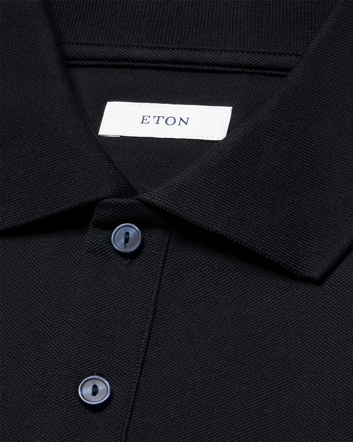 Pima Cotton Pique Polo T-Shirt Navy Blue