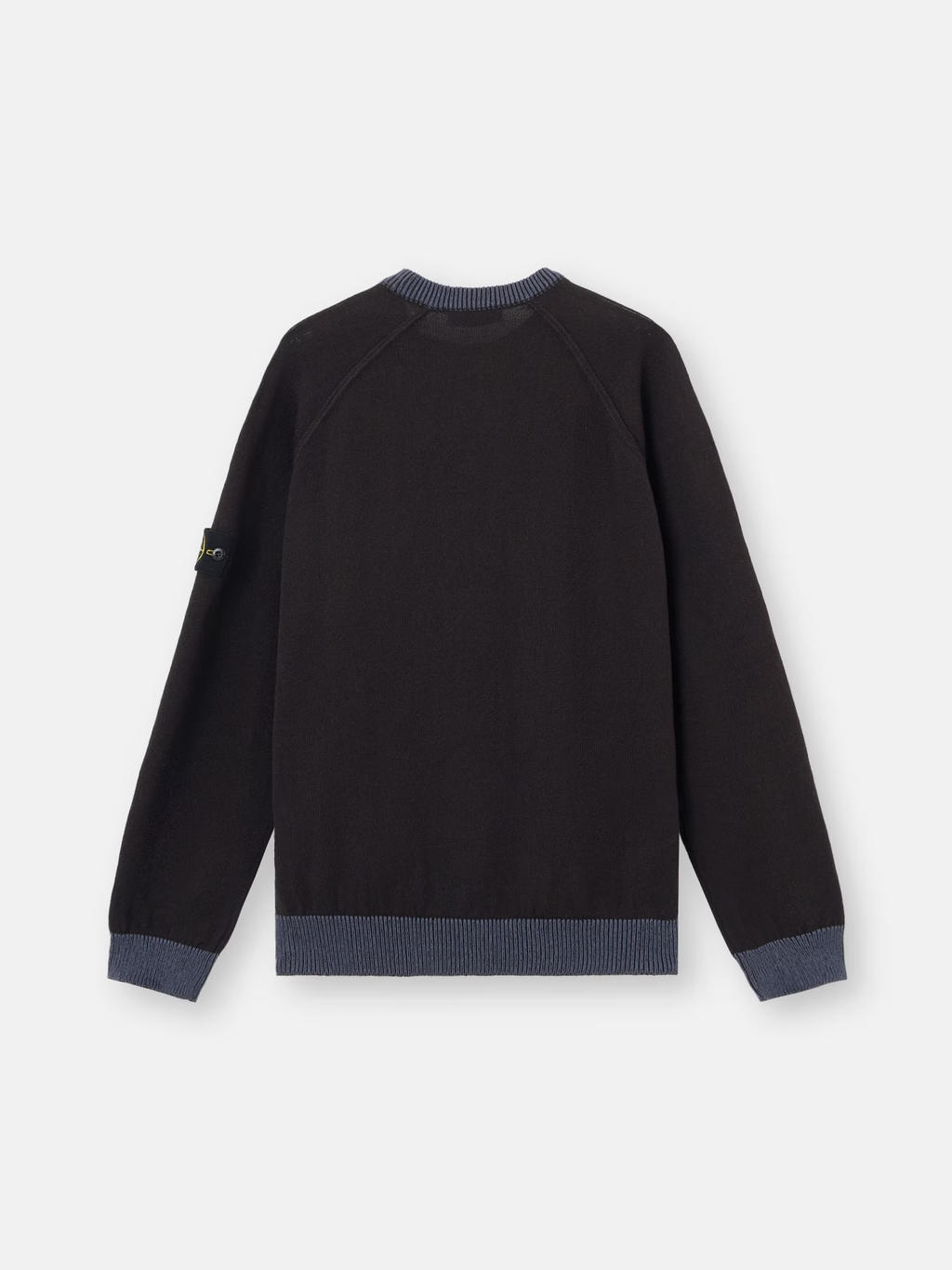 RAW HAND KNITTED COTTON SWEATER NAVY BLUE