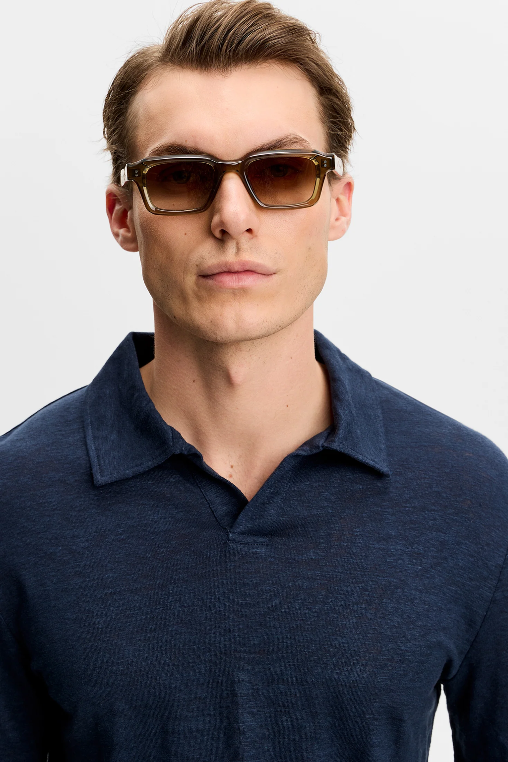 Roy Linen Polo JL Navy