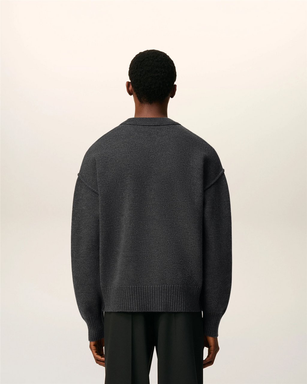 WOOL AMI DE COEUR SWEATER GREY/RED