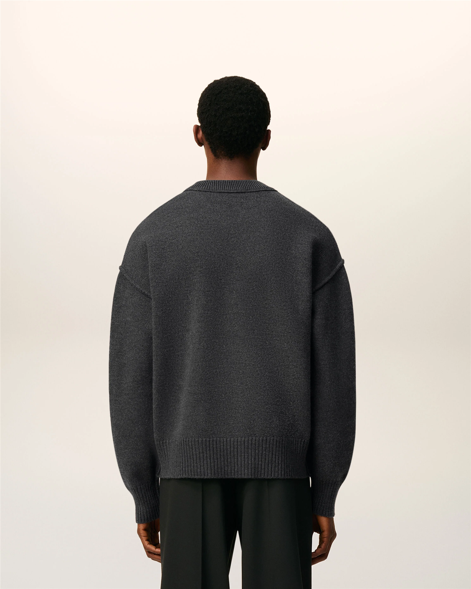 WOOL AMI DE COEUR SWEATER GREY/RED