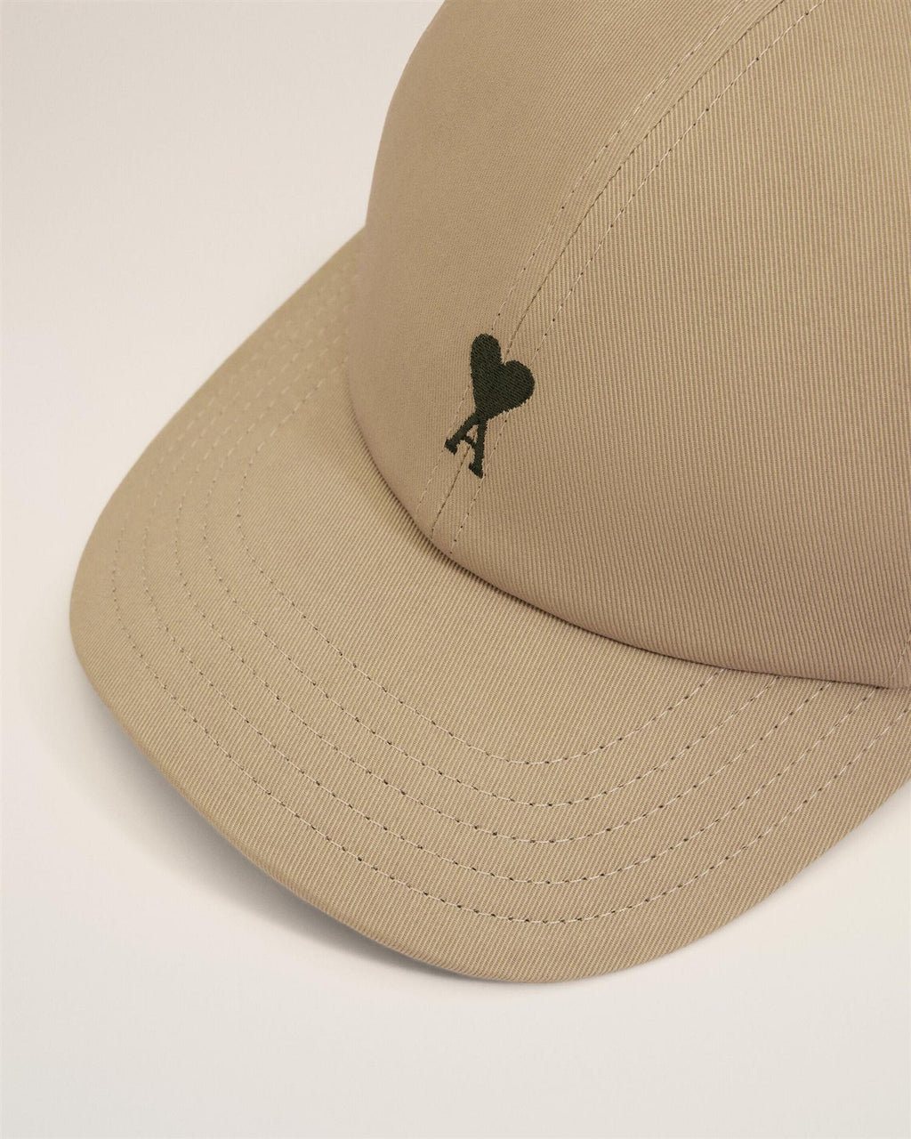 EMBROIDERED AMI DE COEUR LOGO CAP TAUPE BEIGE