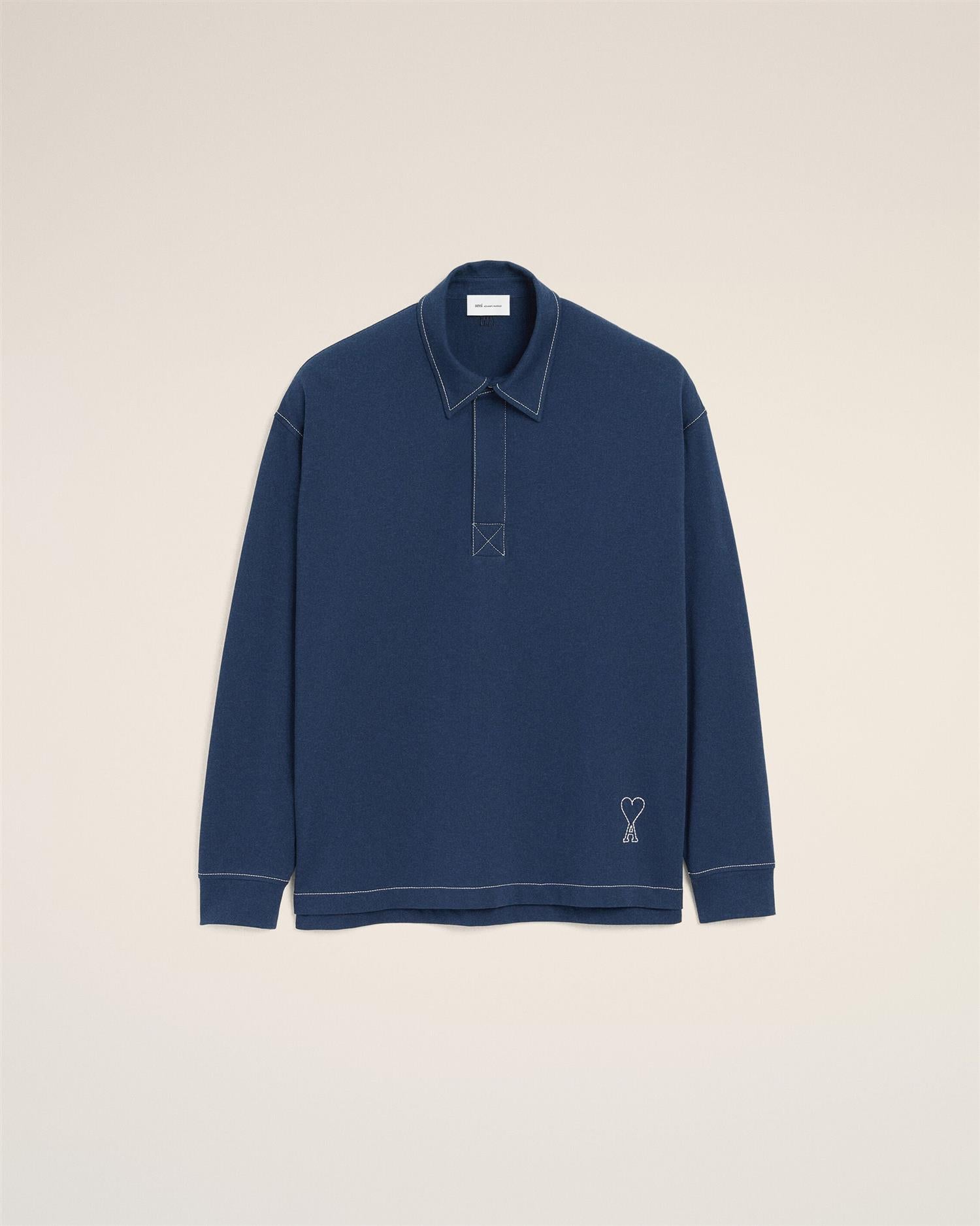 HEAVY COTTON LONG SLEEVES ADC POLO INK