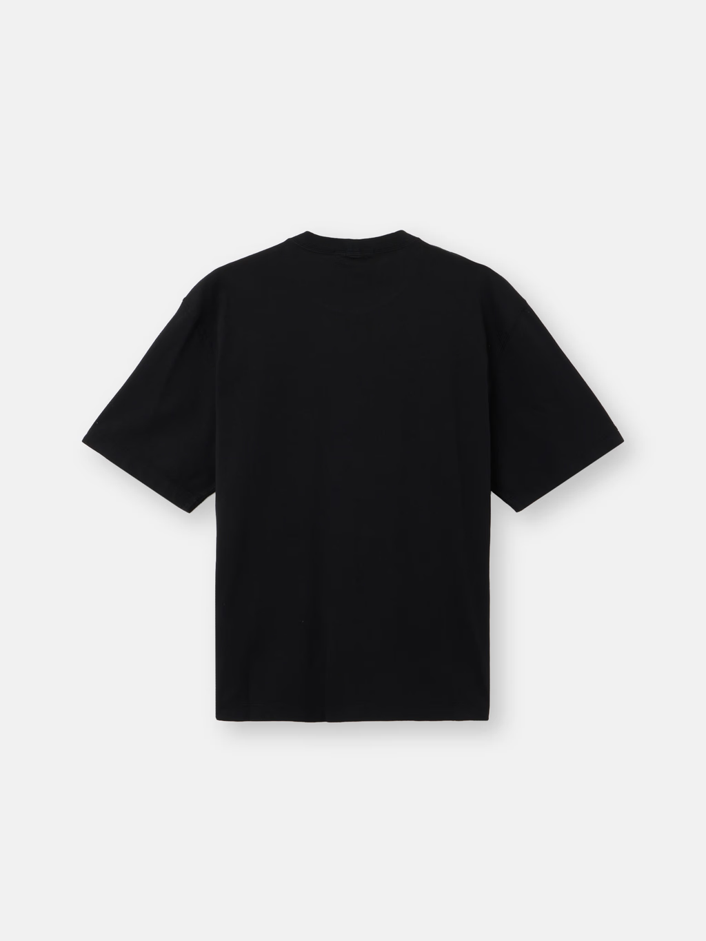 GARMENT DYED ORGANIC COTTON PATCH T-SHIRT BLACK