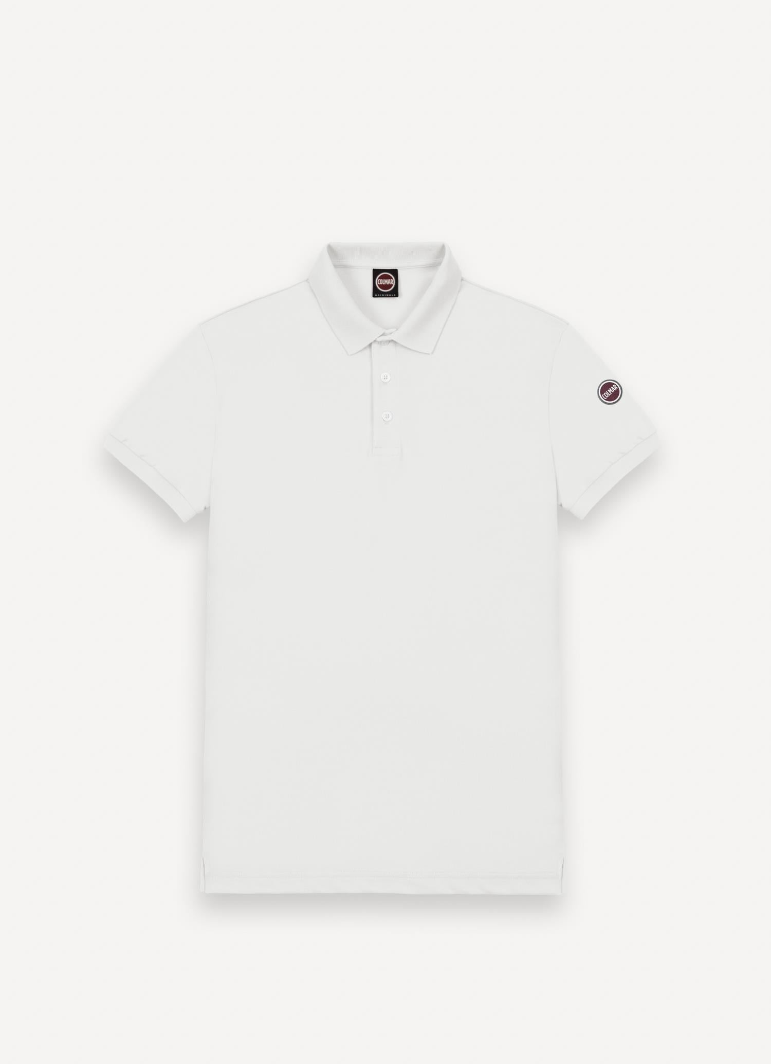 STRETCH Cotton PIQUÉ POLO T-shirt WHITE