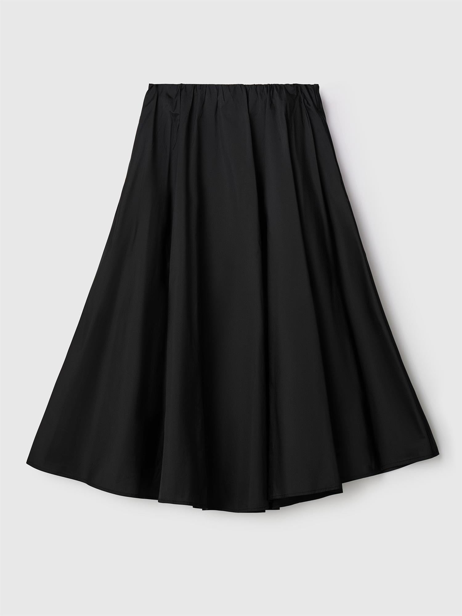Vivienne Taffeta Midi Skirt Black