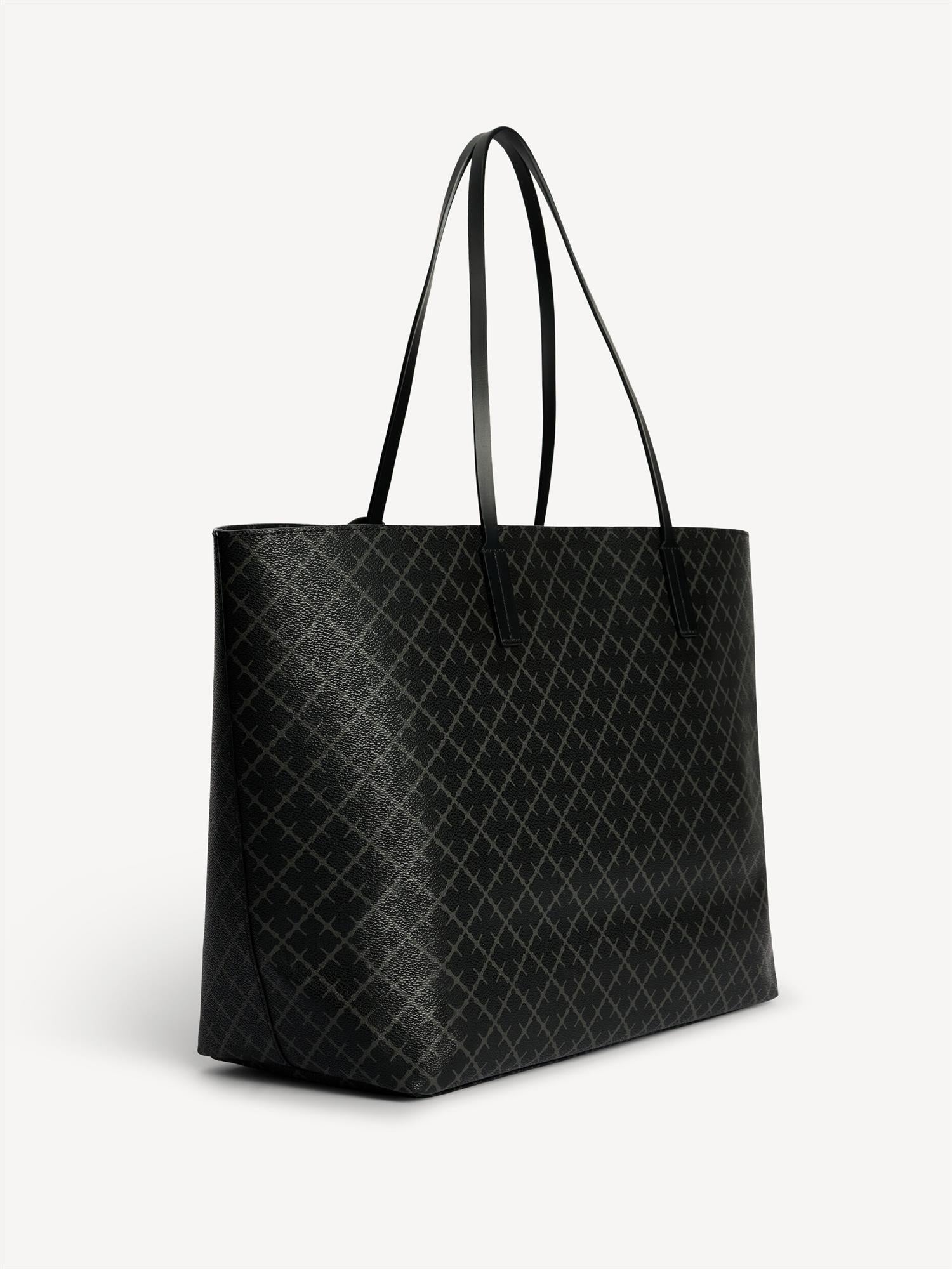 Abi Printed Tote Bag Charcoal