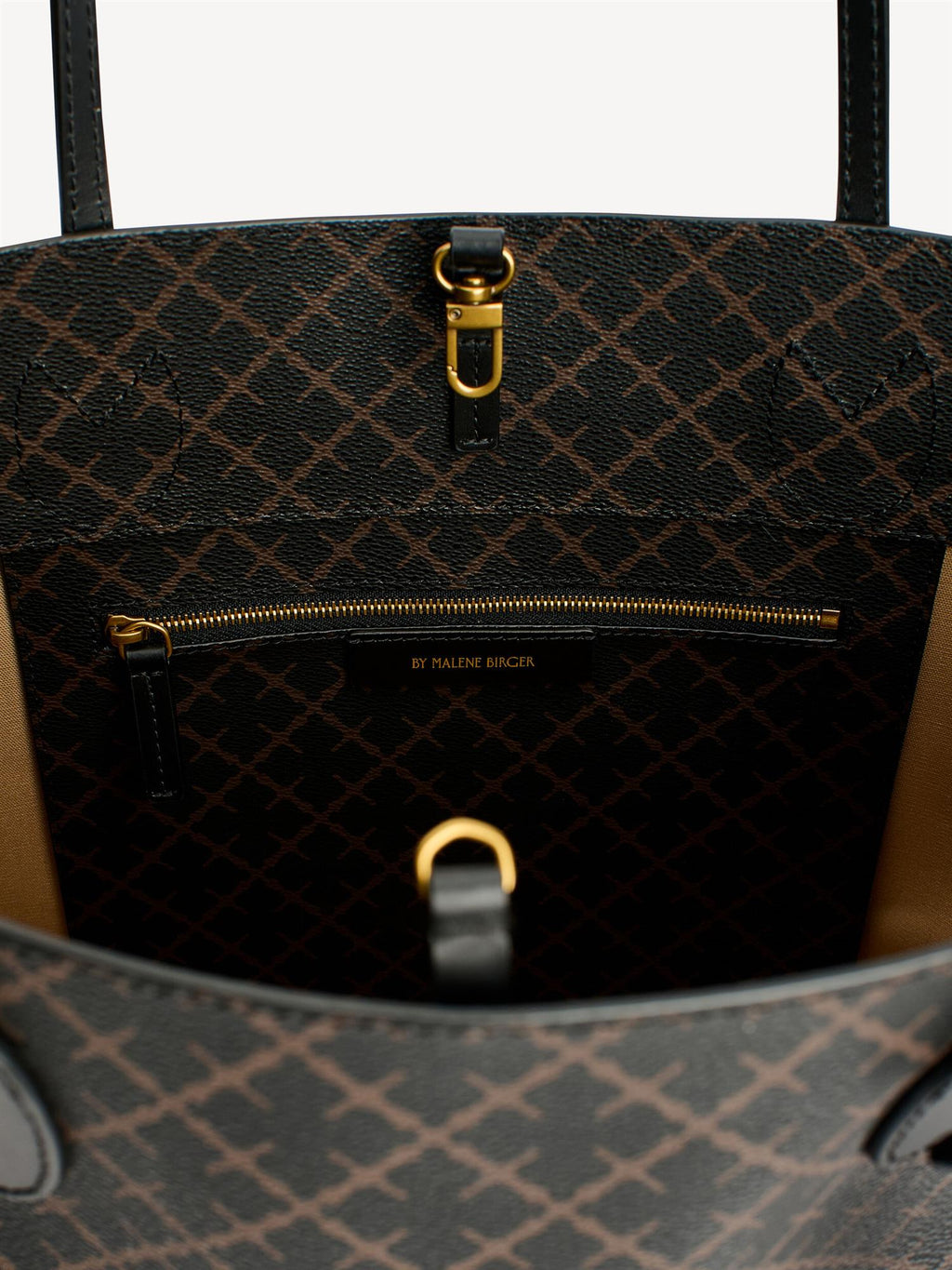 Abigail printed tote bag Dark Chokolate