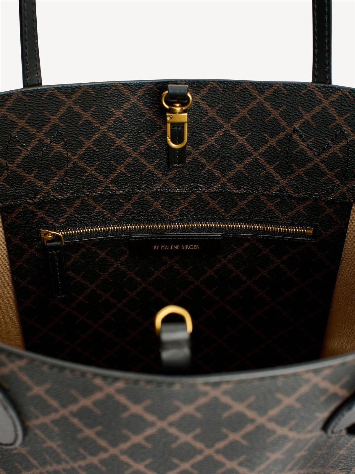 Abigail printed tote bag Dark Chokolate