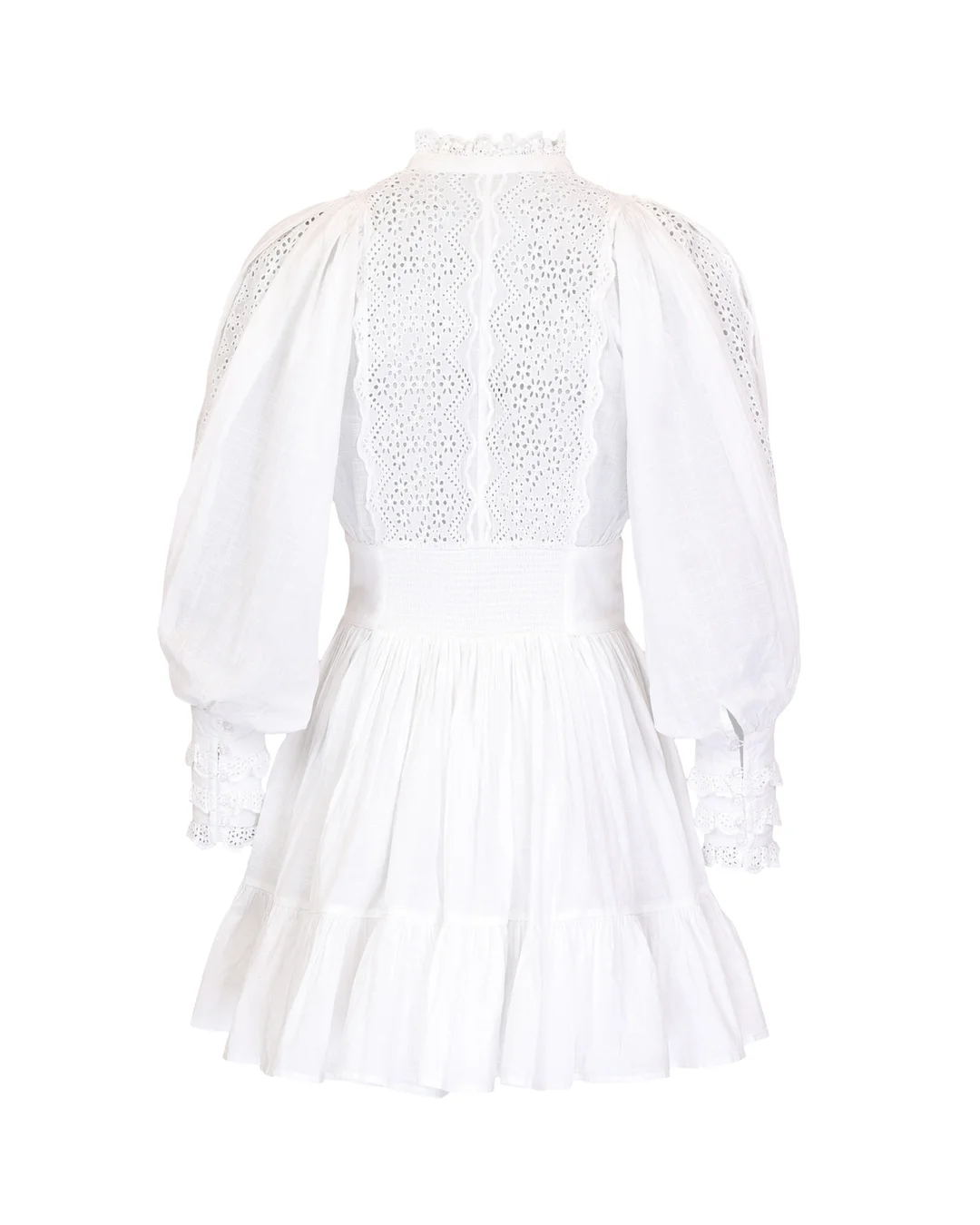 Cotton Slub Mini Dress White