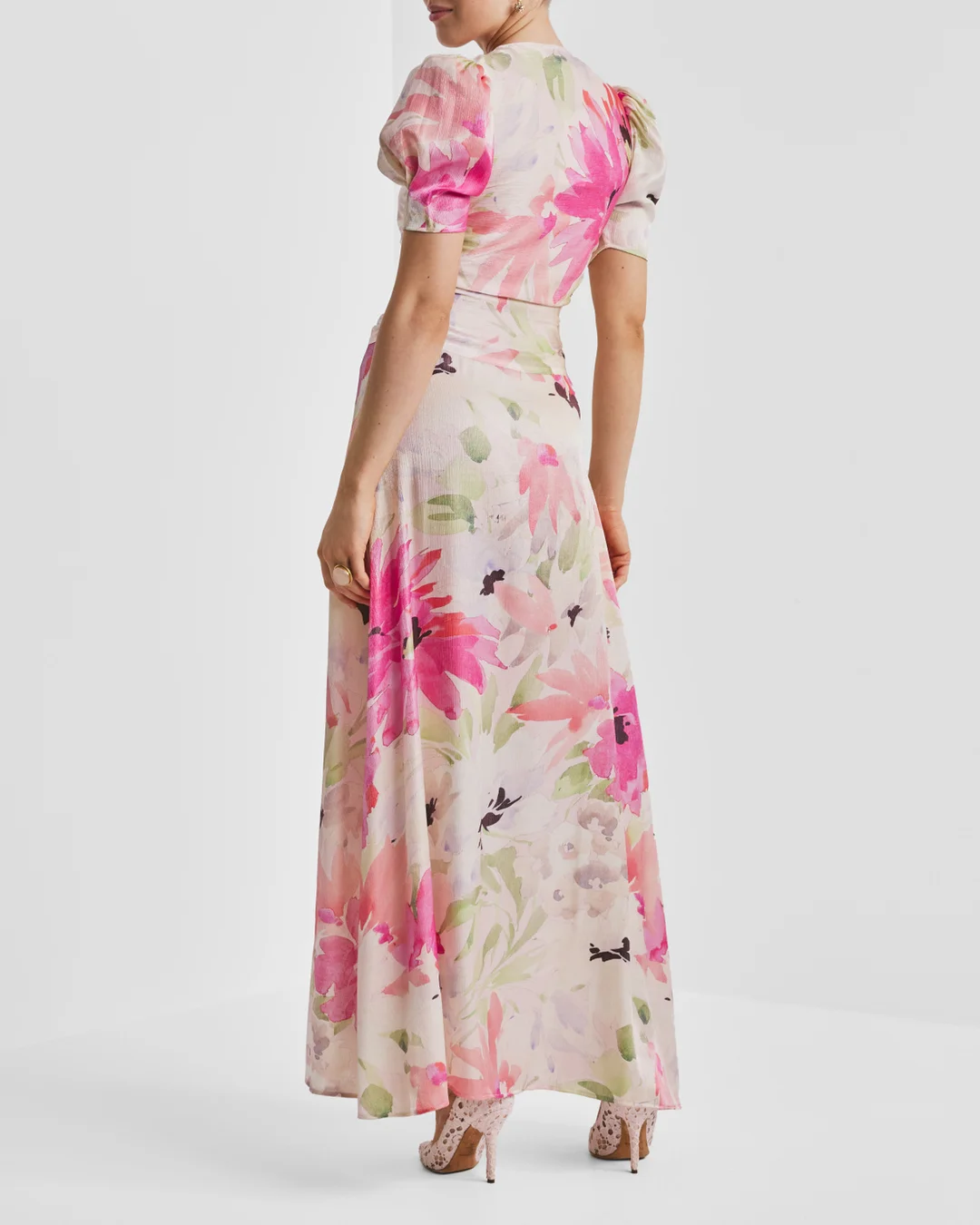 Shiny Button-Down Dress Soft Dew