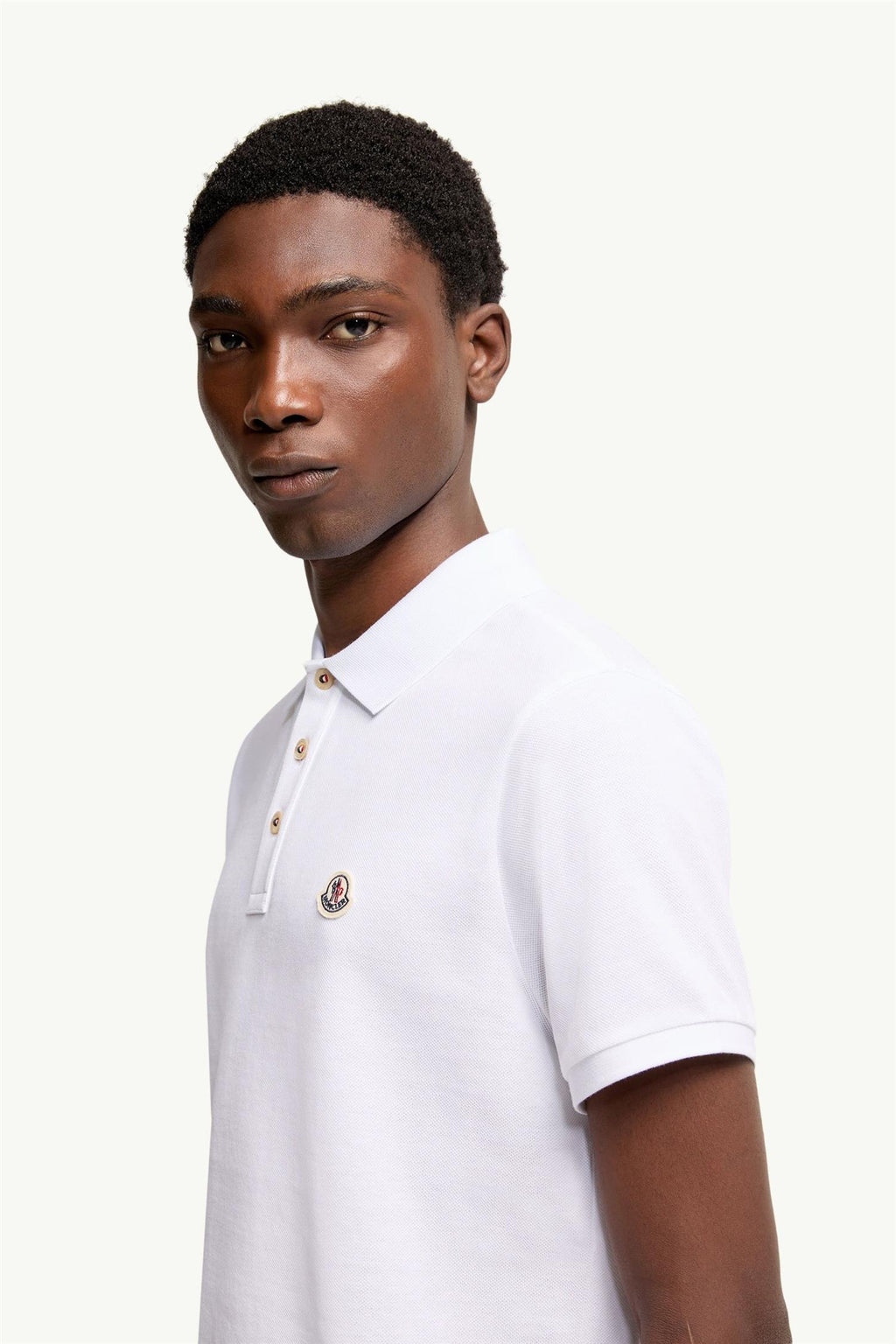Logo Patch Cotton Polo Shirt WHITE