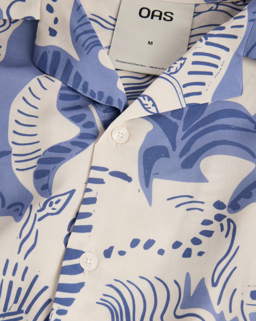 Mystea Rocco Pattern Viscose Shirt Blue