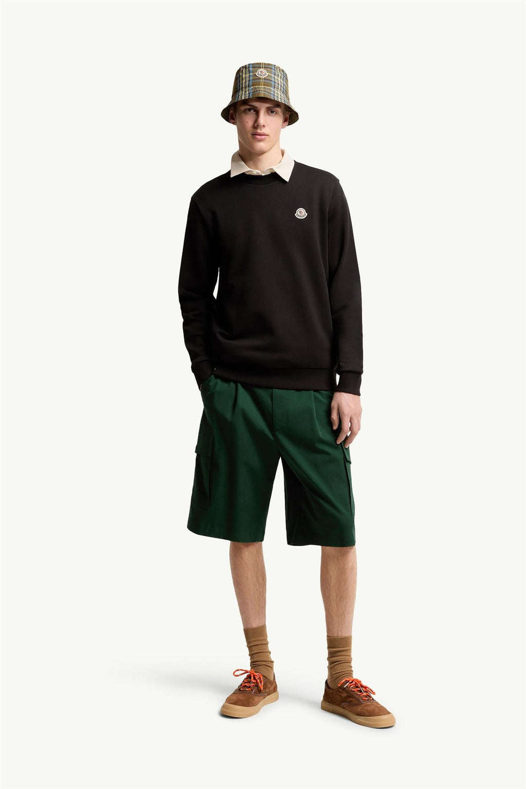 Logo Patch Cotton Sweatshirt BLACK