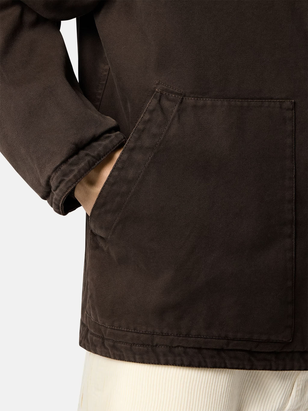 Padded PANAMA COTTON Coach JACKET COAL GREY