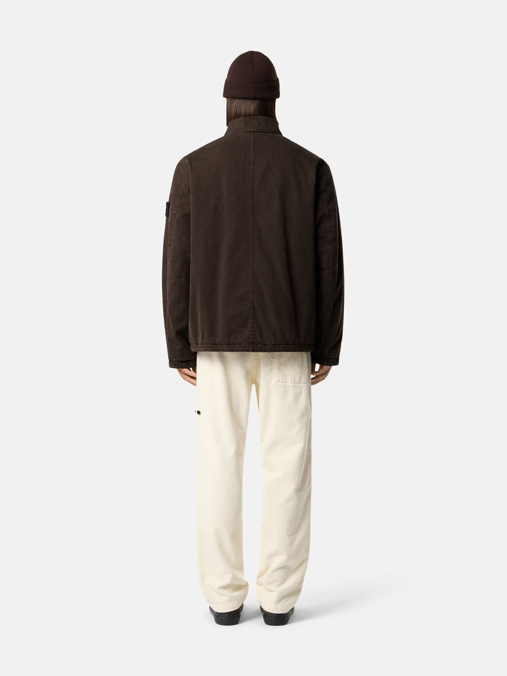 Padded PANAMA COTTON Coach JACKET COAL GREY