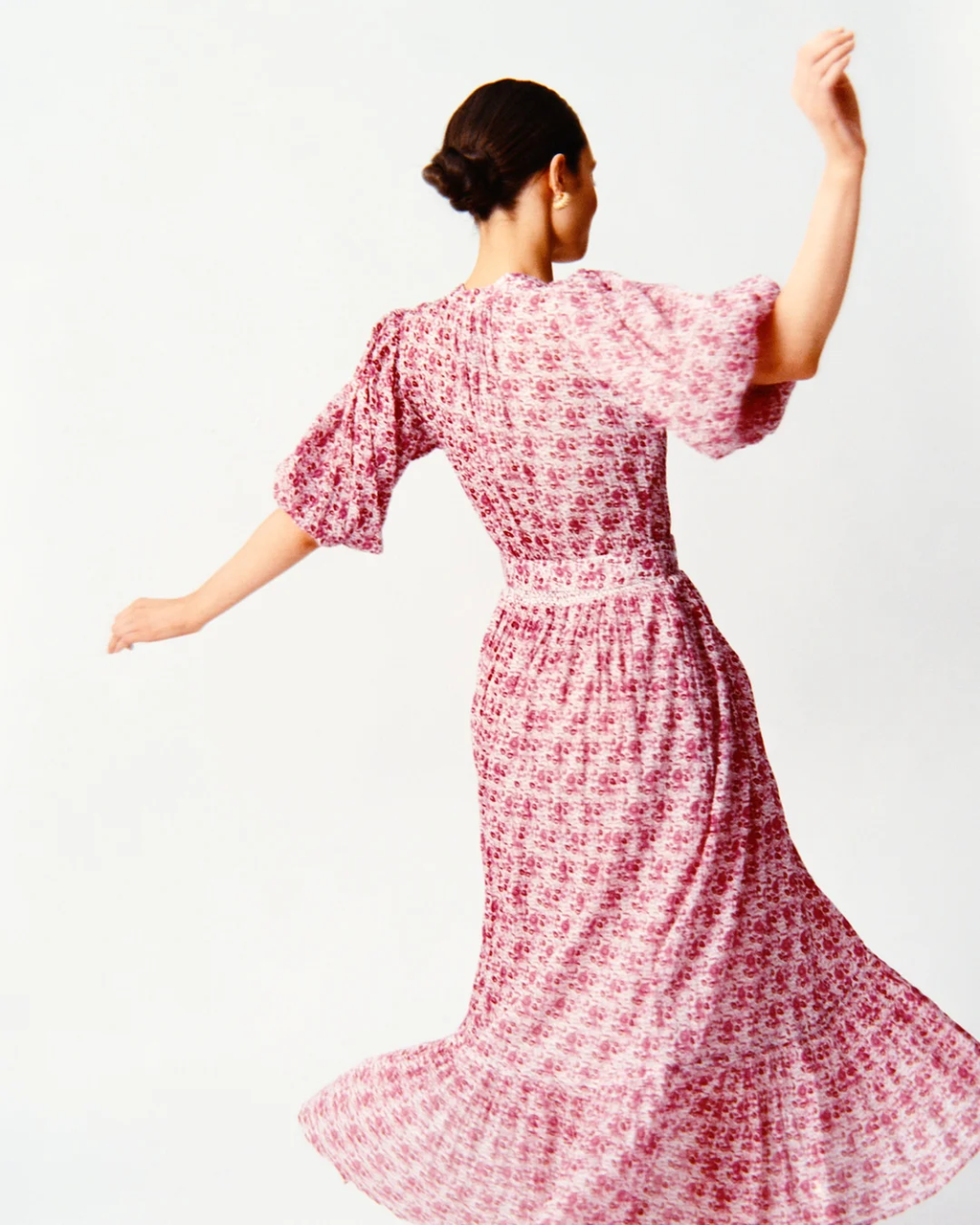 Twisted Midi Dress Wildflowers