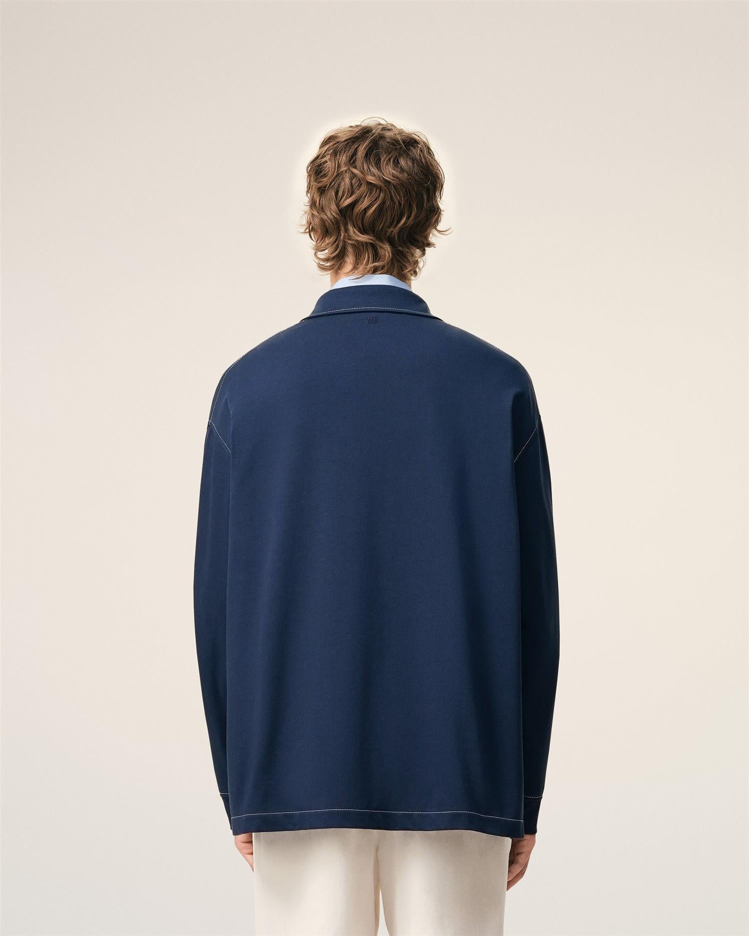 HEAVY COTTON LONG SLEEVES ADC POLO INK