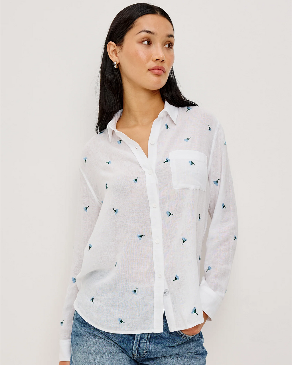 CHARLI SHIRT BLUEBELL CARNATIONS