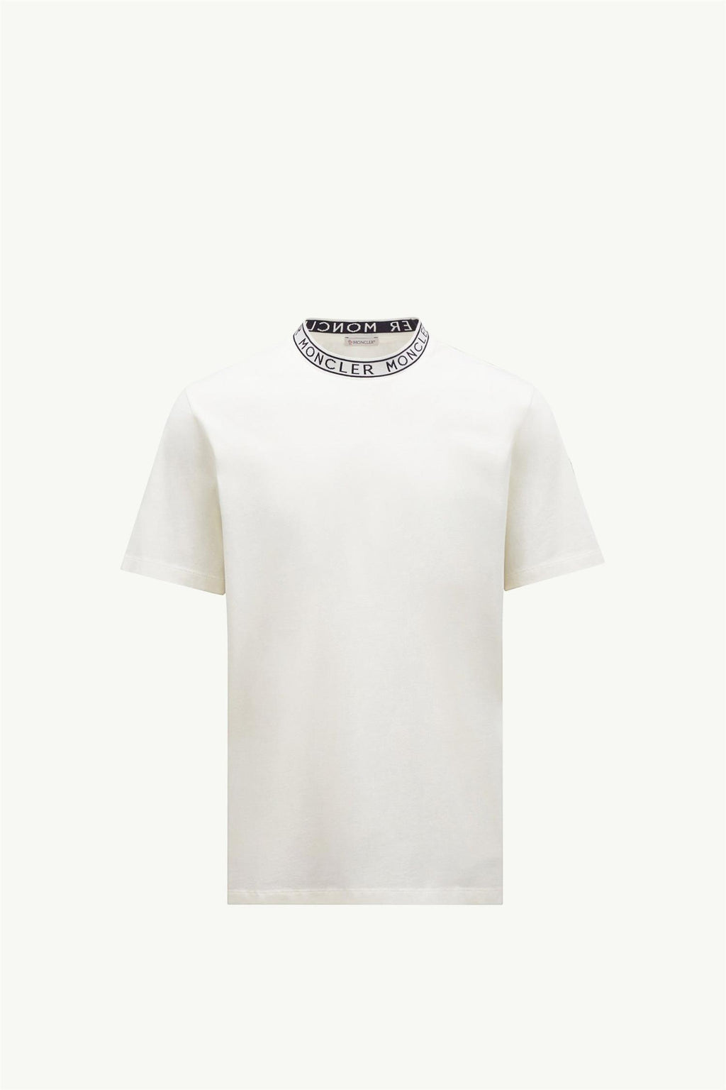 Intarsia logo neckrib T-SHIRT OFF WHITE