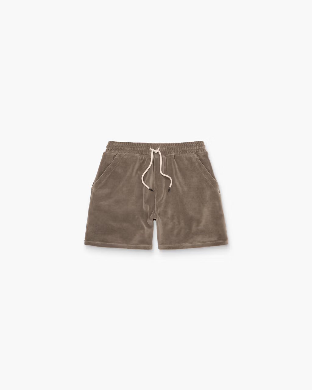 Morel Velour Shorts Taupe Brown