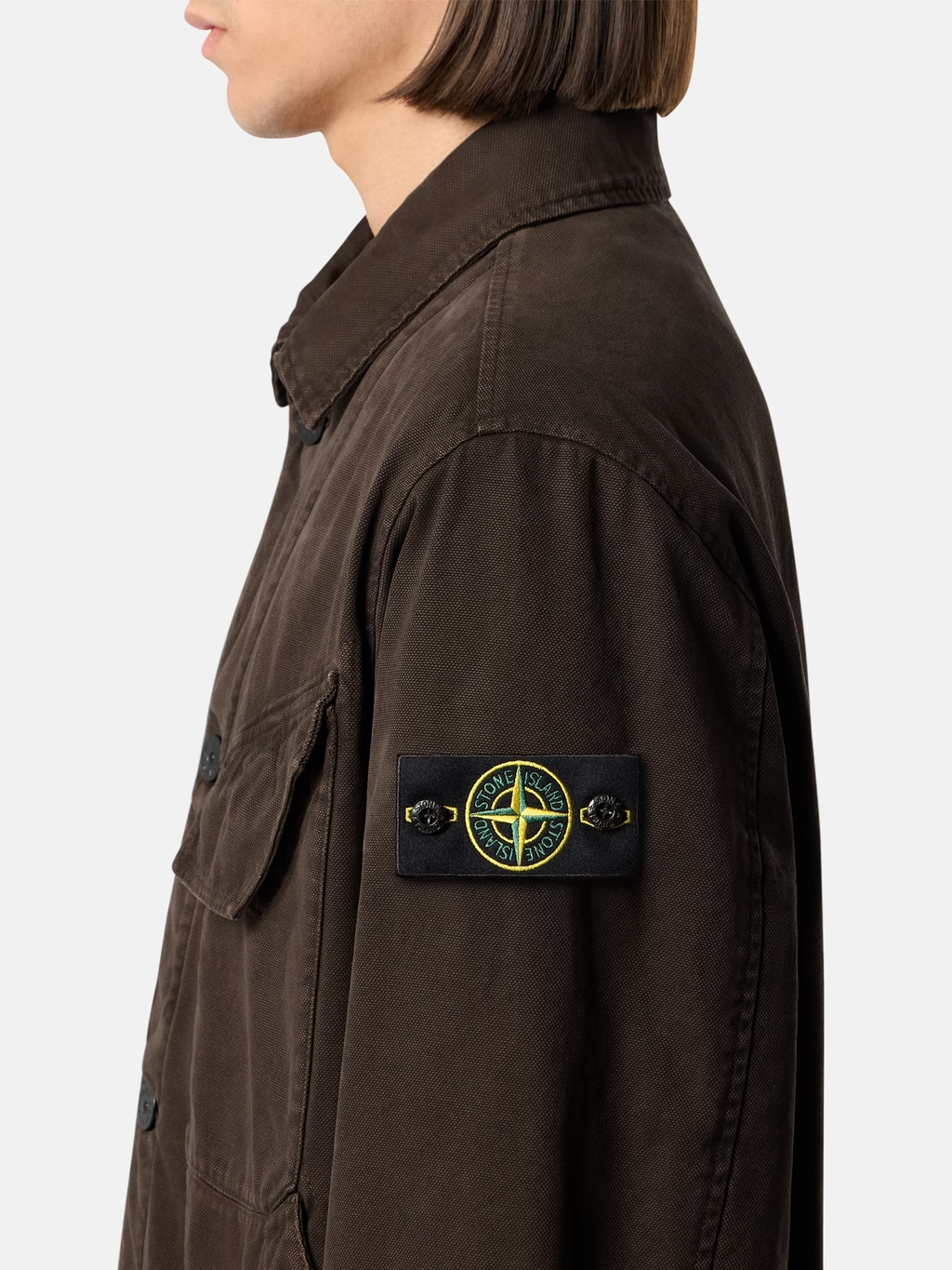 Padded PANAMA COTTON Coach JACKET COAL GREY