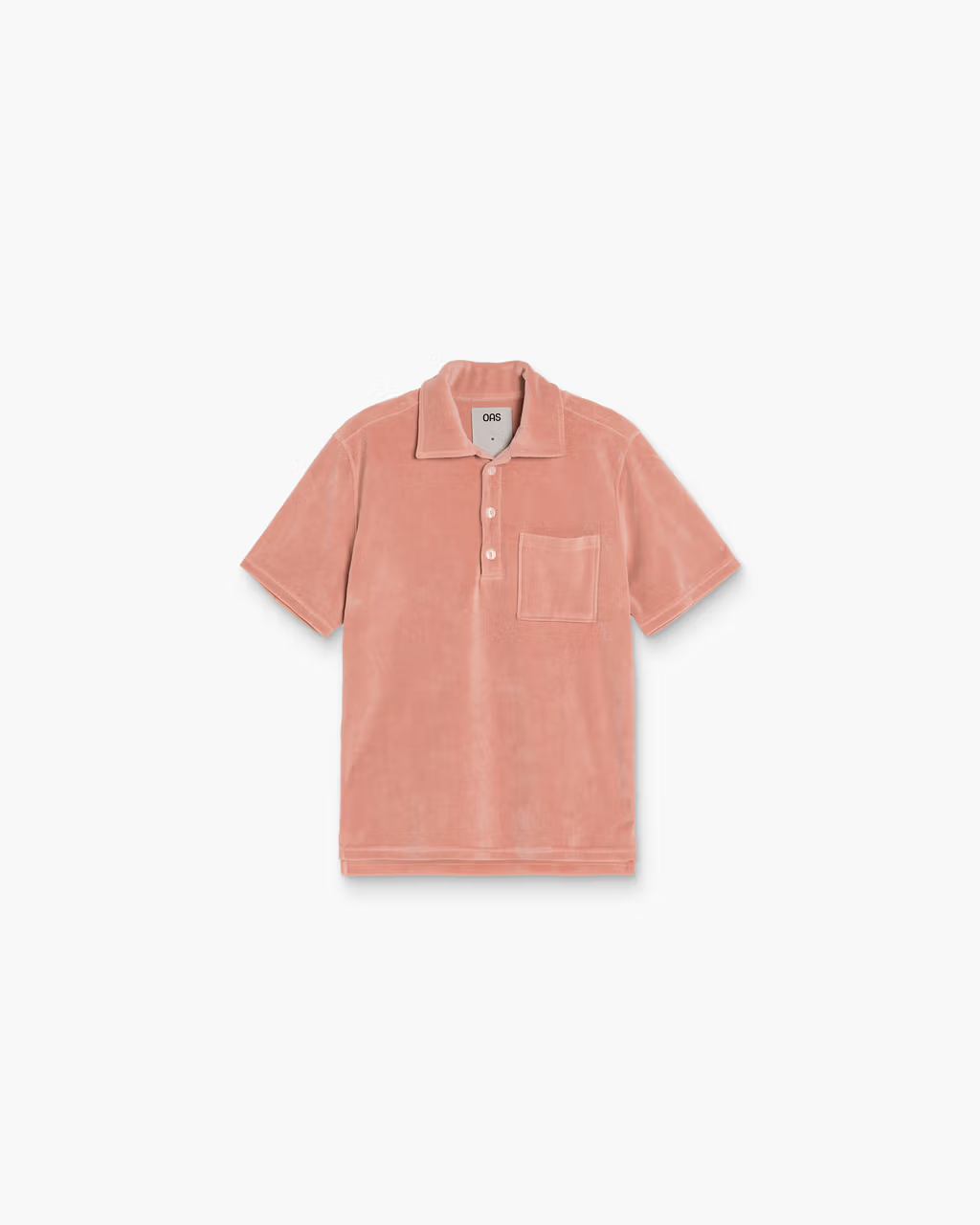 Girona Velour Polo Shirt Peach Pink