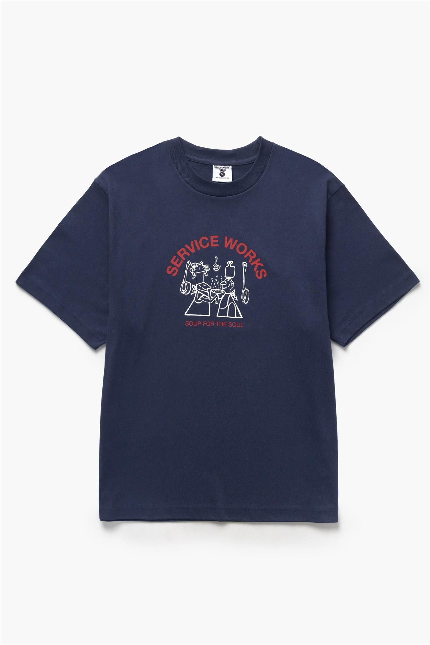 Soup For The Soul Print T-shirt Navy