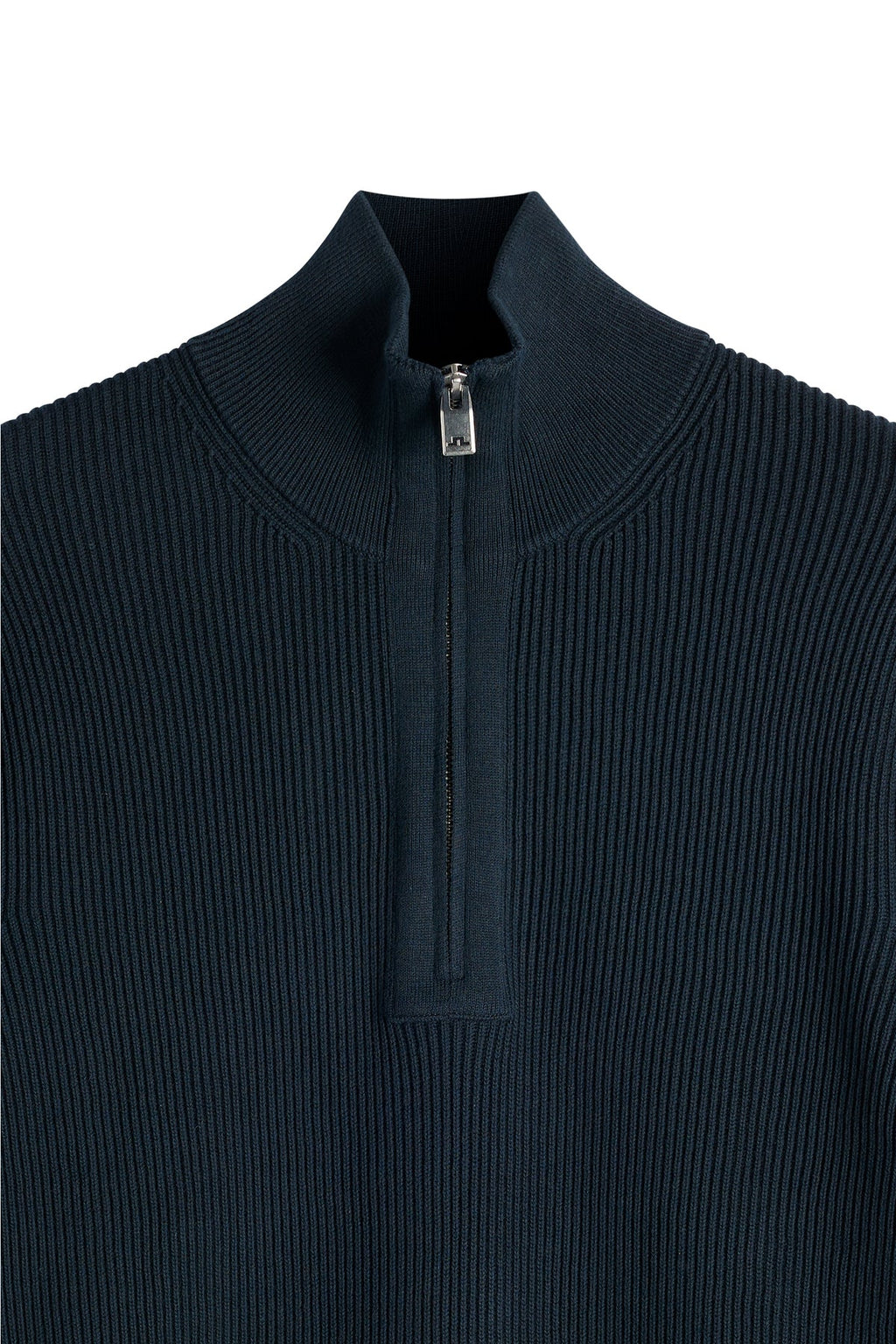 Alex RIBBED COTTON Half Zip Sweater JL Navy