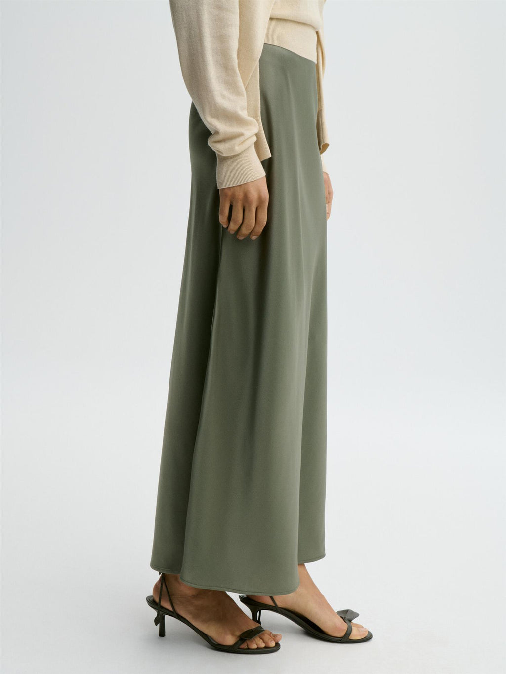BOSHAN MIDI SKIRT Deep Lichen Green