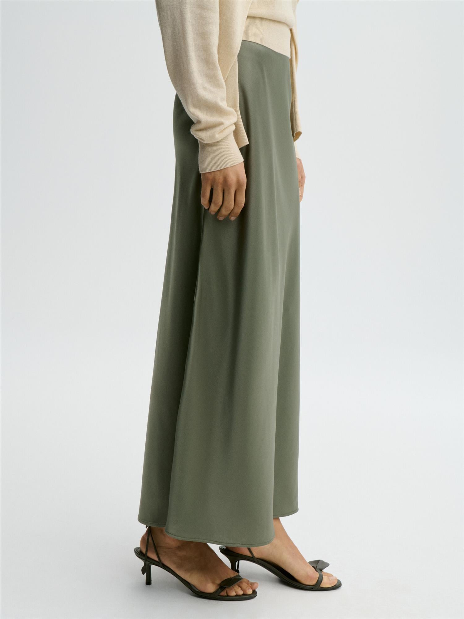 BOSHAN MIDI SKIRT Deep Lichen Green