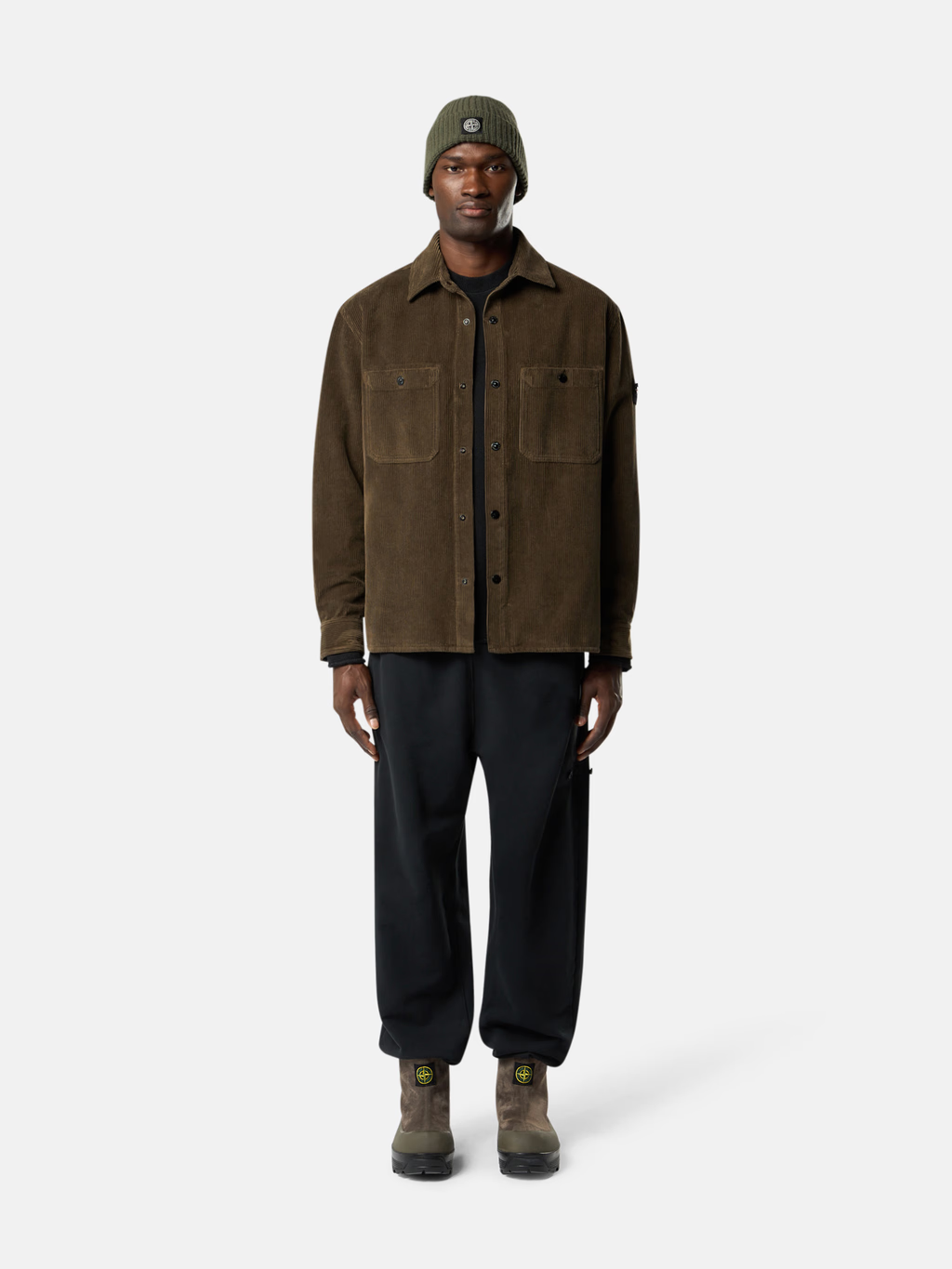 ORGANIC COTTON CORDUROY OVERSHIRT Military GREEN